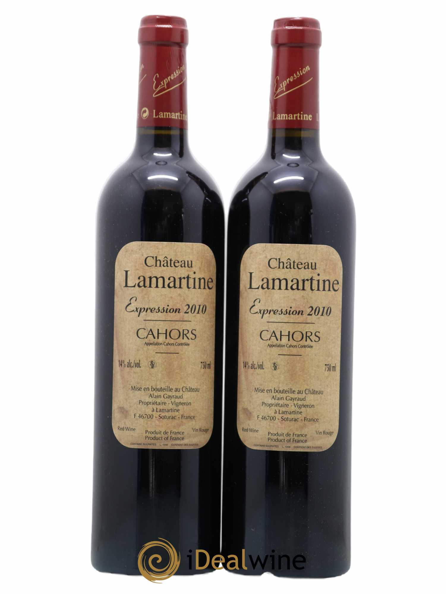 Cahors Cuvée Expression Château Lamartine 2010 - Lot de 2 bouteilles - 0