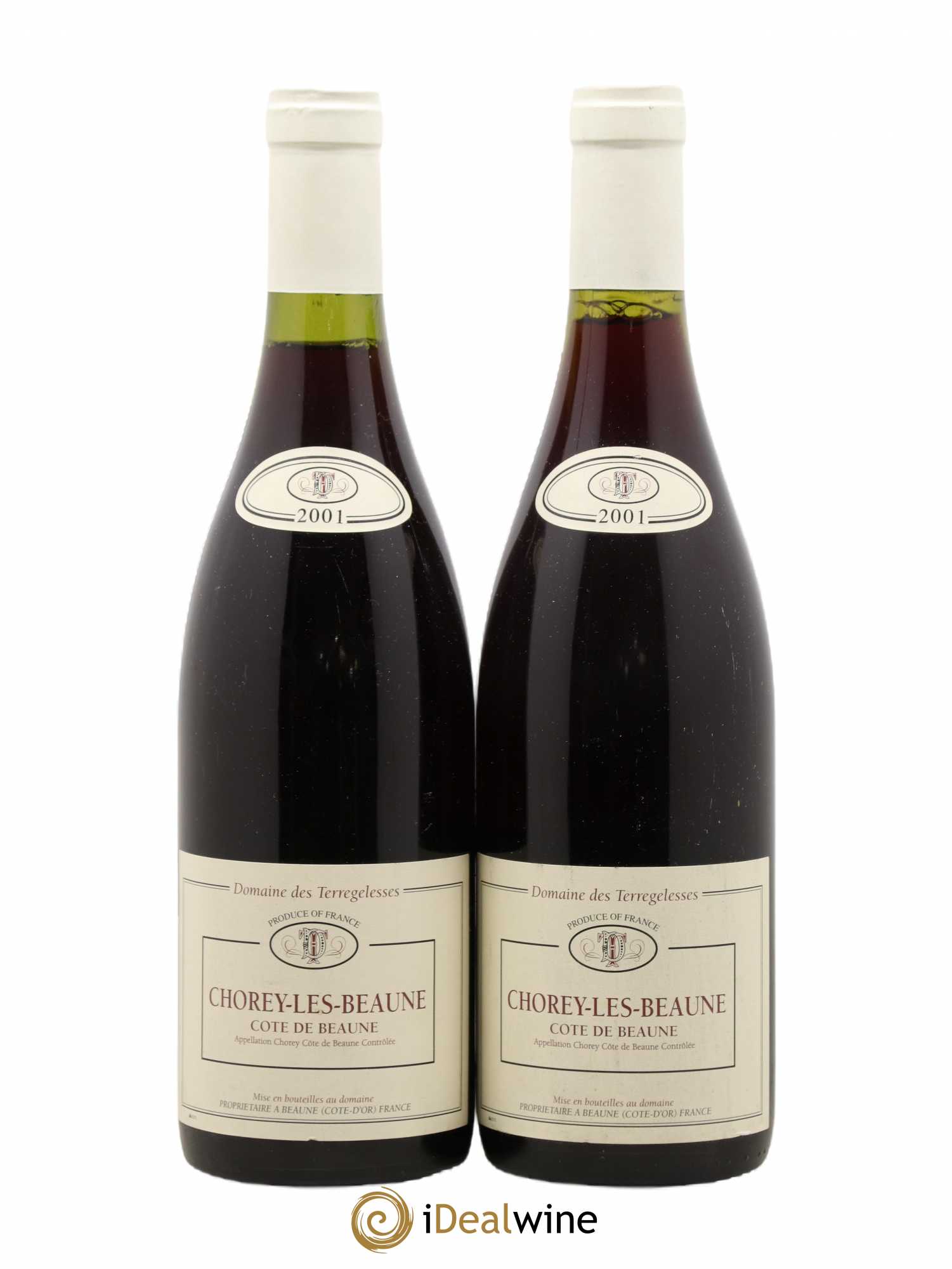 Chorey-lès-Beaune Domaine Des Terregelesses 2001 - Lot de 2 bouteilles - 0