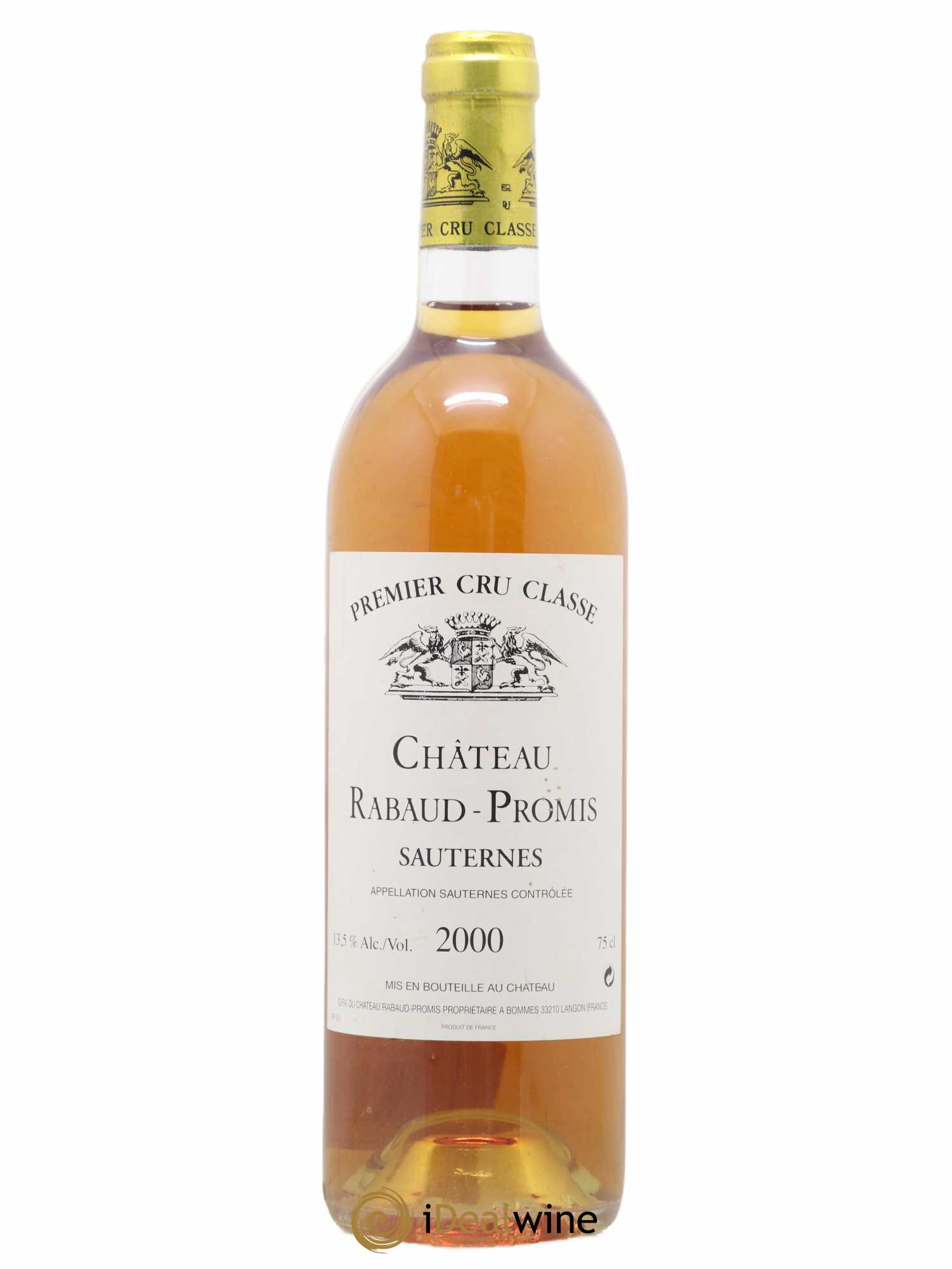 Château Rabaud Promis 1er Grand Cru Classé 2000 - Lot de 1 bouteille - 0