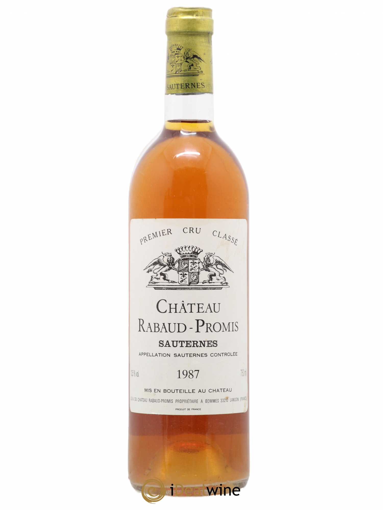 Château Rabaud Promis 1er Grand Cru Classé 1987 - Lot de 1 bouteille - 0