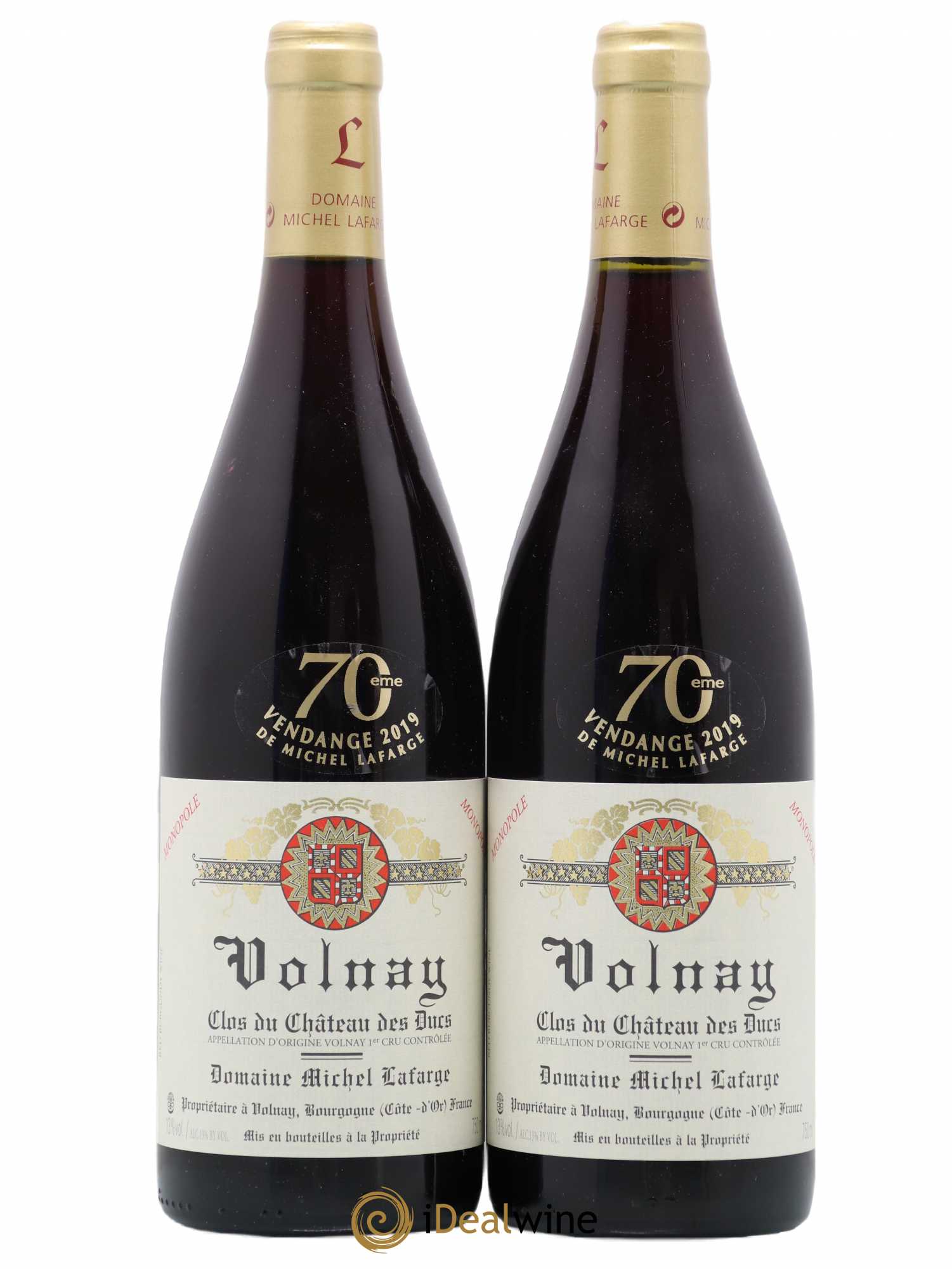 Volnay 1er Cru Clos du Château des Ducs Lafarge (Domaine) 2019 - Lotto di 2 bottiglie - 0