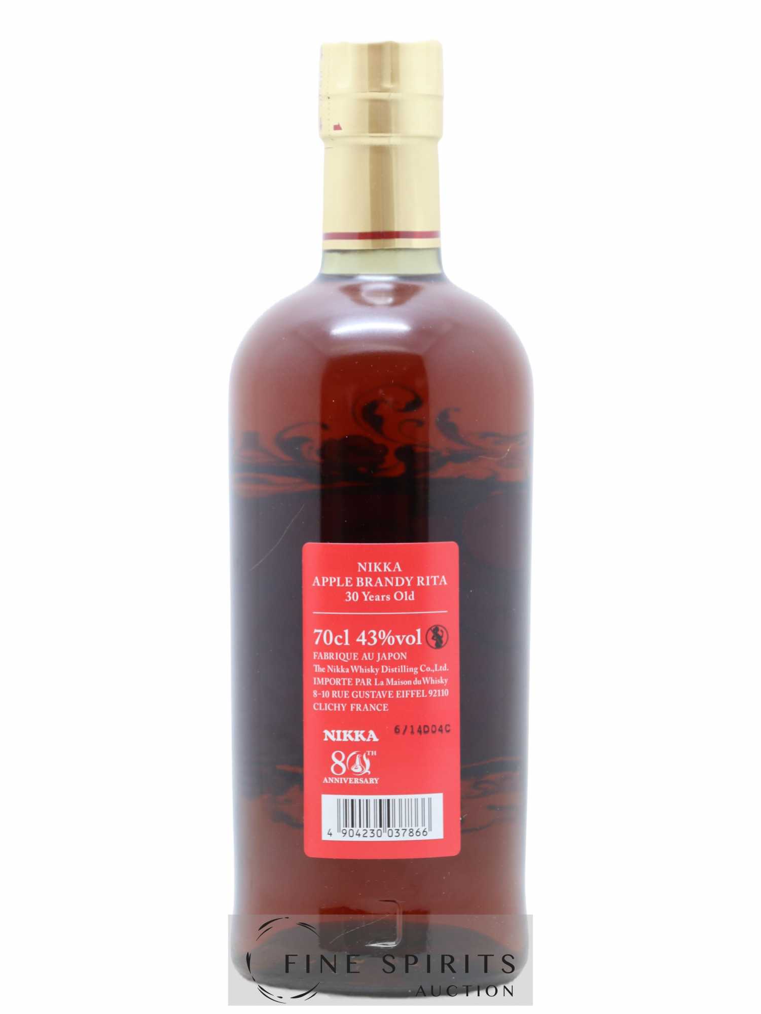 Nikka 30 years Of. Apple Brandy Rita bottled 2014 LMDW - Nikka 80th anniversary - Lot de 1 bouteille - 2