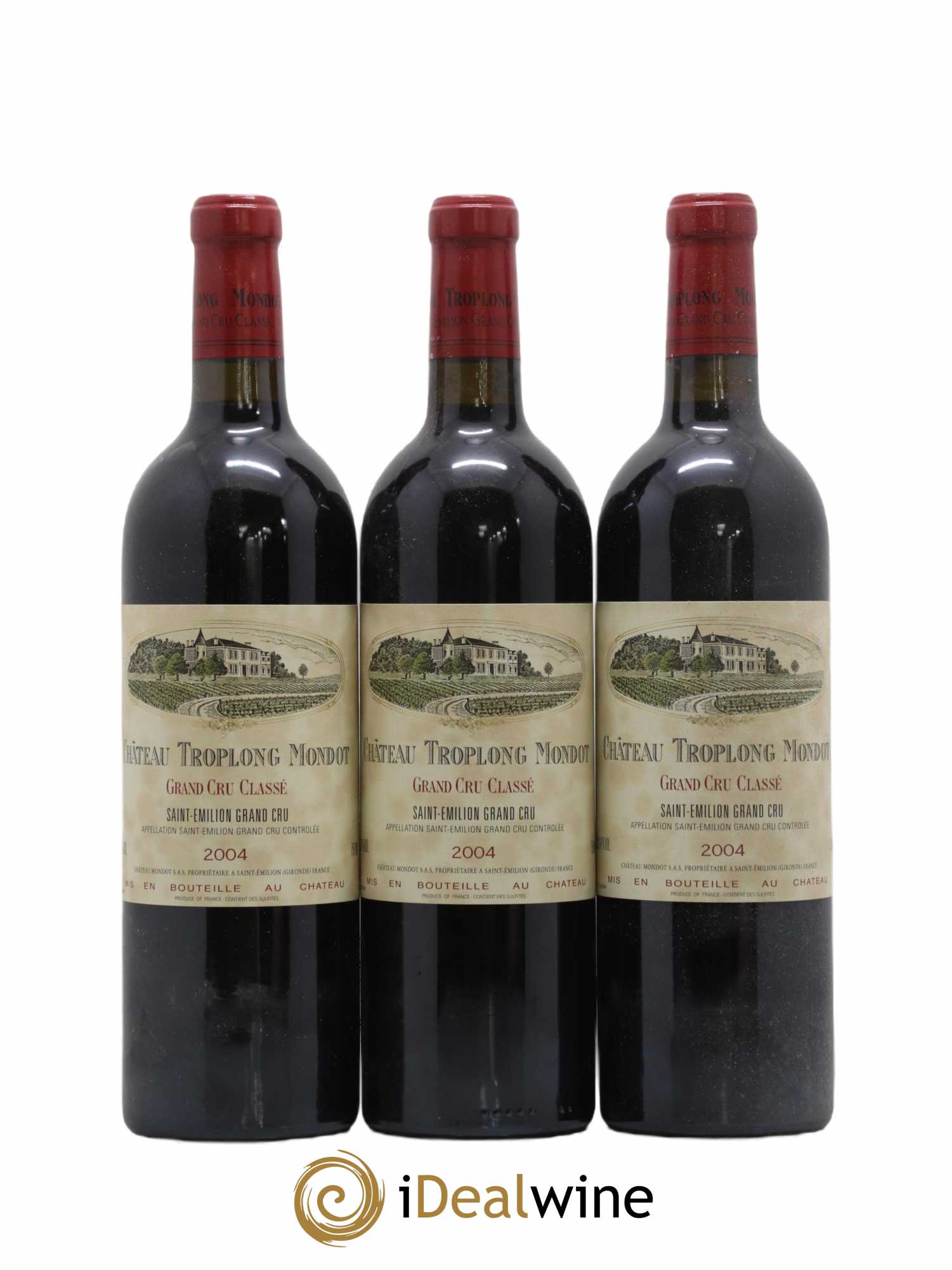 Château Troplong Mondot 1er Grand Cru Classé B  2004 - Lot of 12 bottles - 1