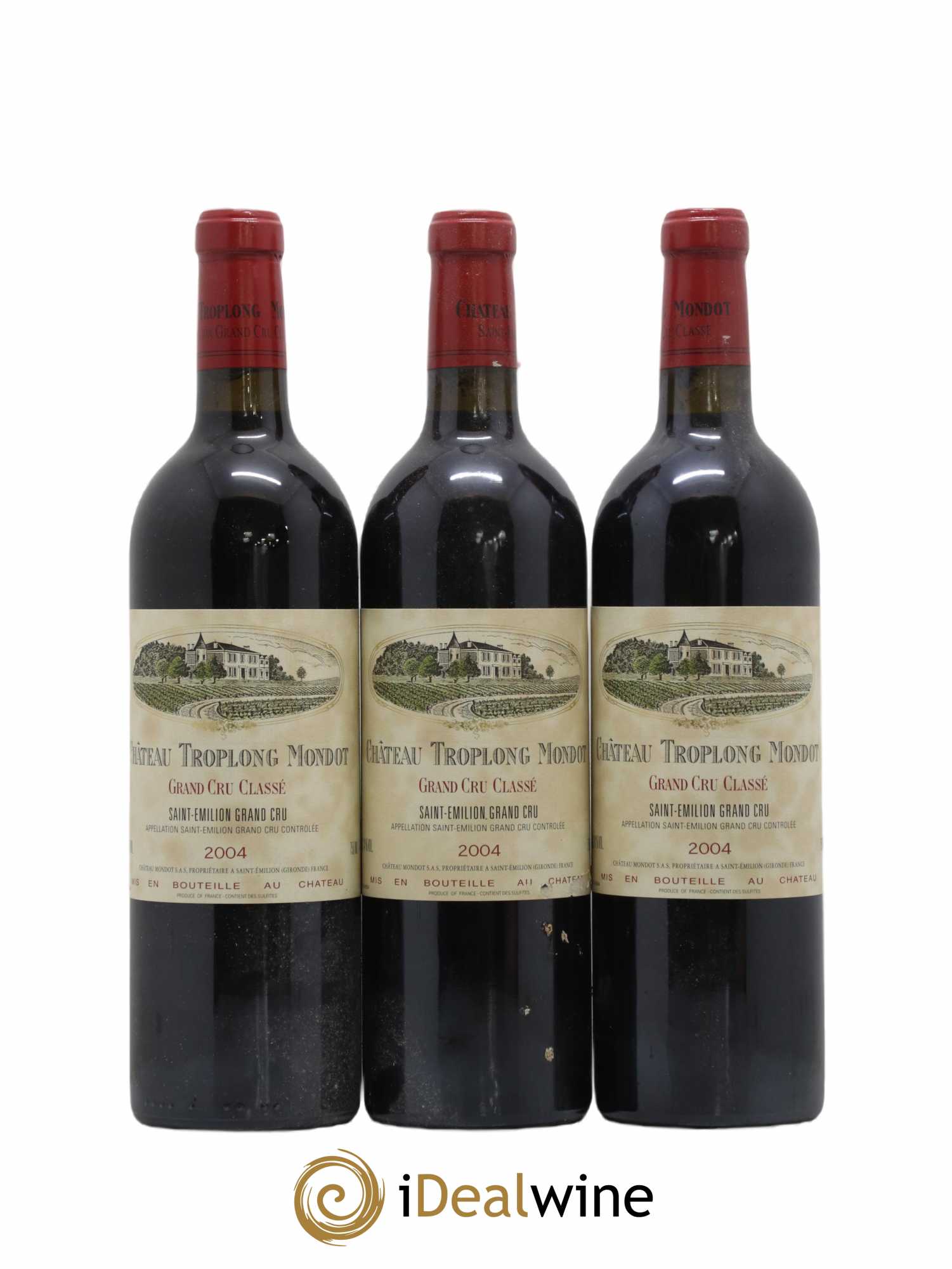 Château Troplong Mondot 1er Grand Cru Classé B  2004 - Lot of 12 bottles - 2