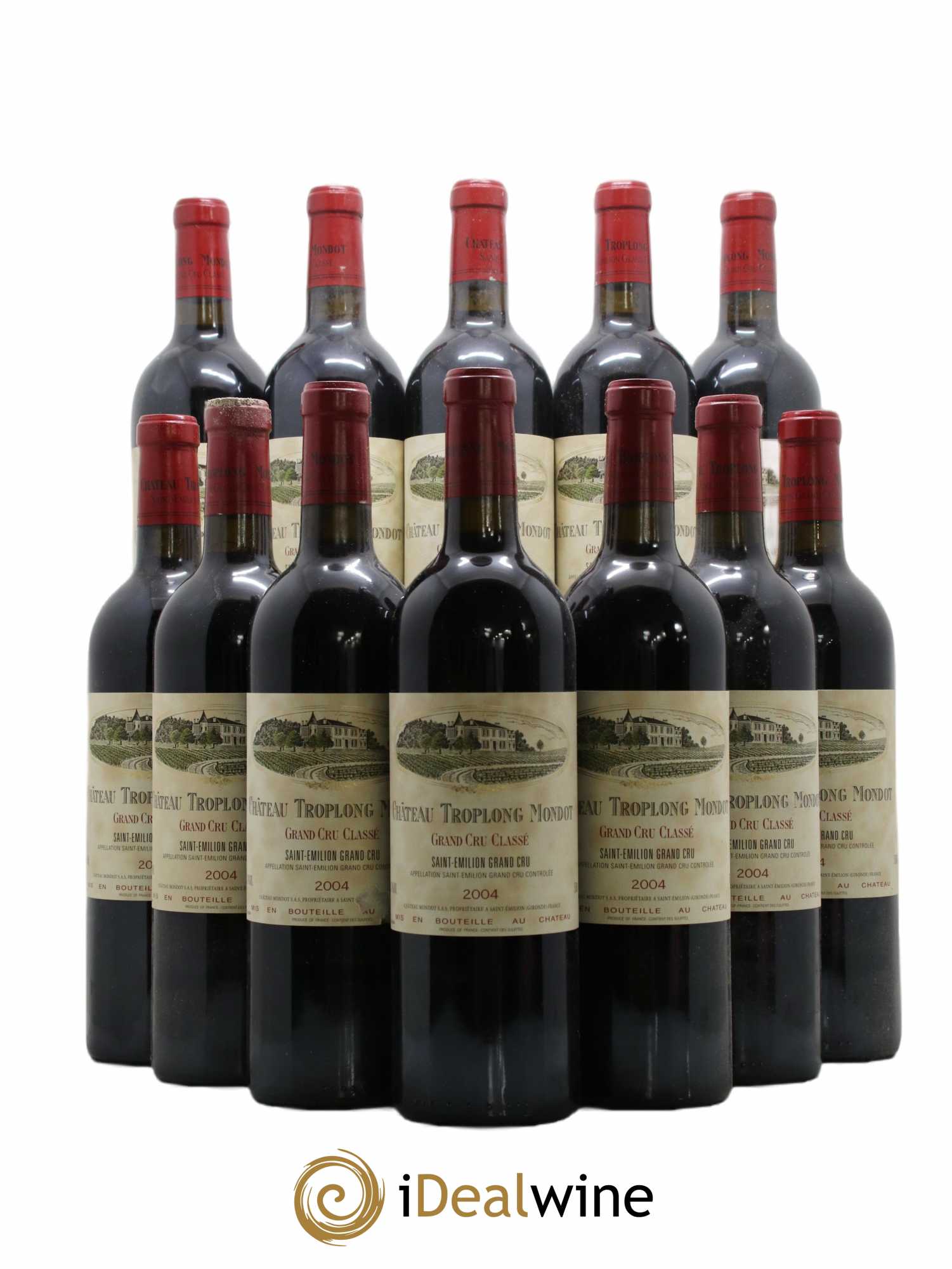 Château Troplong Mondot 1er Grand Cru Classé B  2004 - Lot of 12 bottles - 0