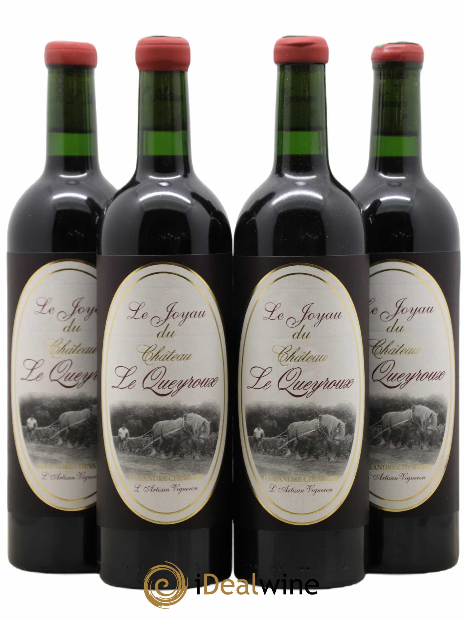 Premières-Côtes-de-Blaye (Blaye-Côtes-de-Bordeaux) L'homme Cheval Le Joyau du Château Le Queyroux 2005 - Lot de 4 bouteilles - 0