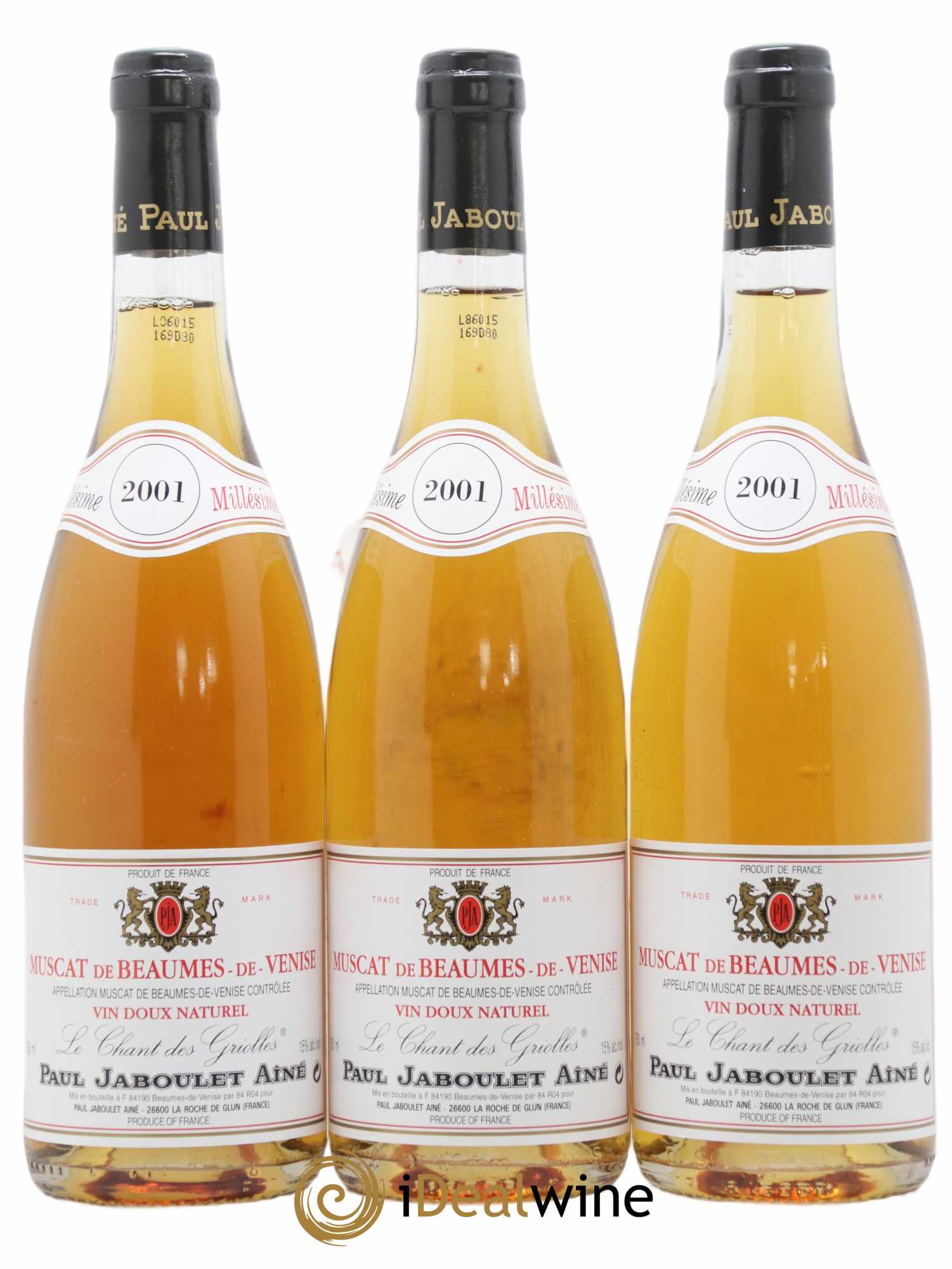 Muscat de Beaumes de Venise Paul Jaboulet Ainé 2001 - Lot de 3 bouteilles - 0