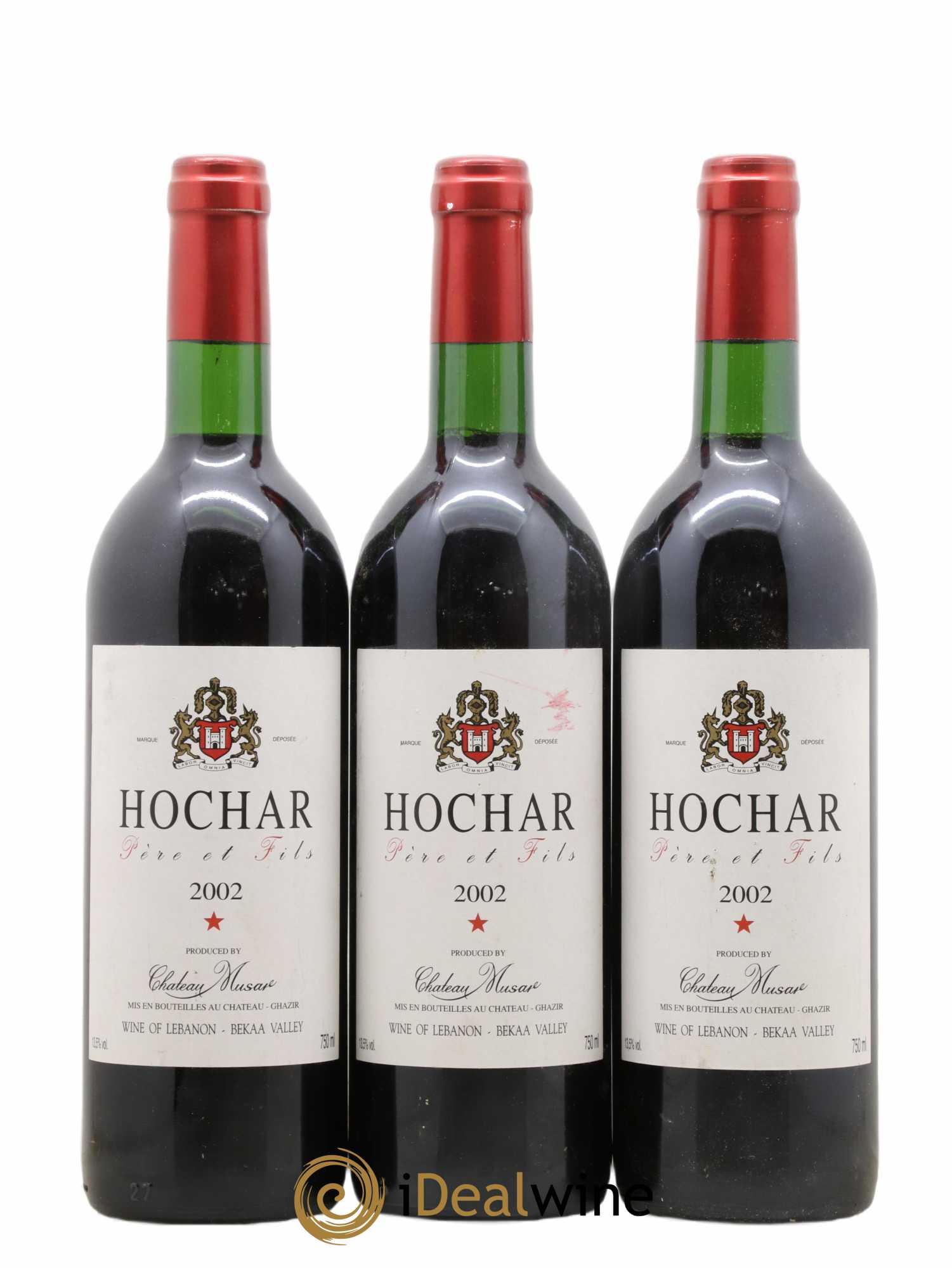 Château Musar Serge Hochar cuvée Hochar 2002 - Lot de 3 bouteilles - 0