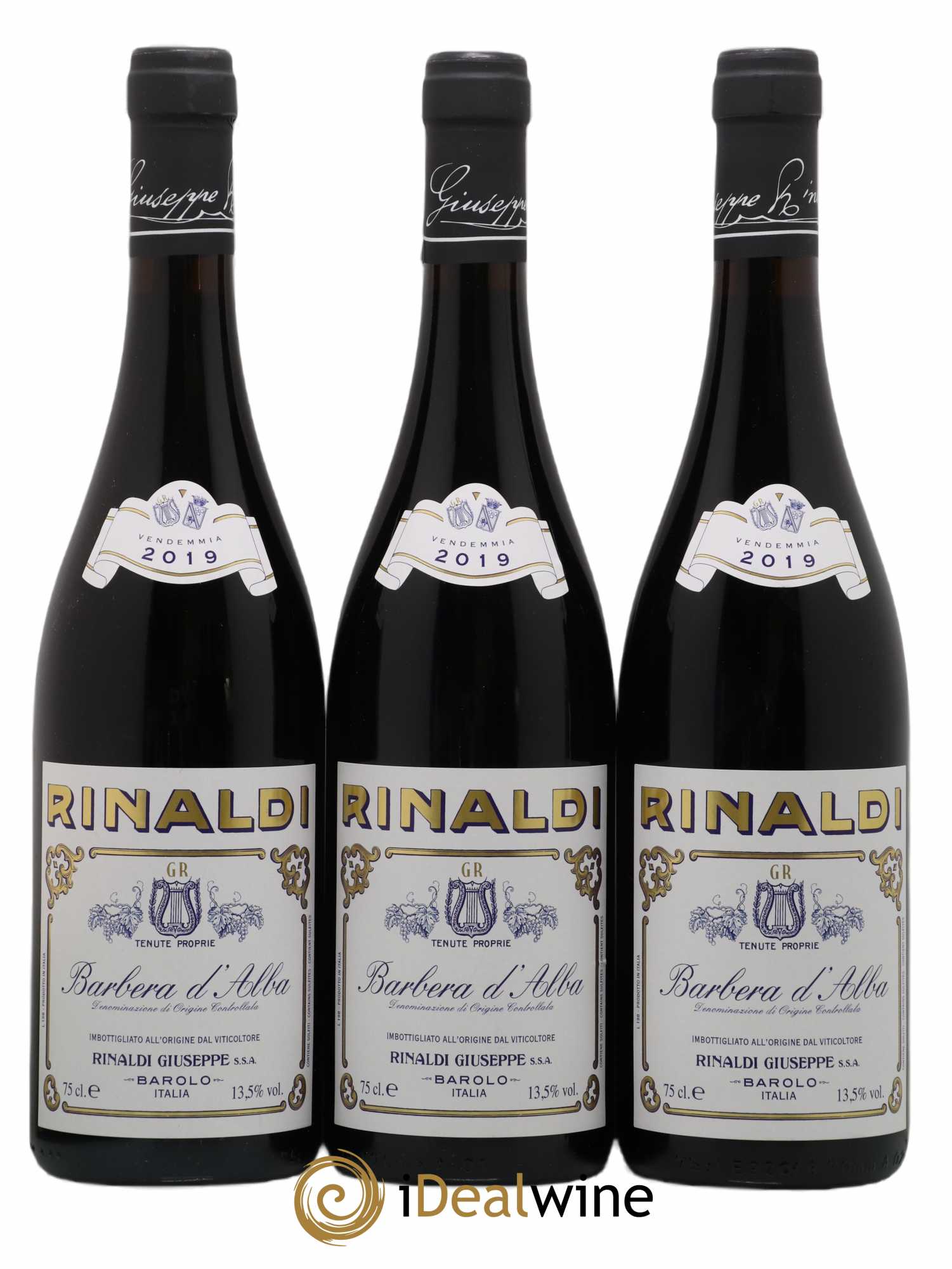 Barbera d'Alba Giuseppe Rinaldi 2019 - Lot de 3 bouteilles - 0