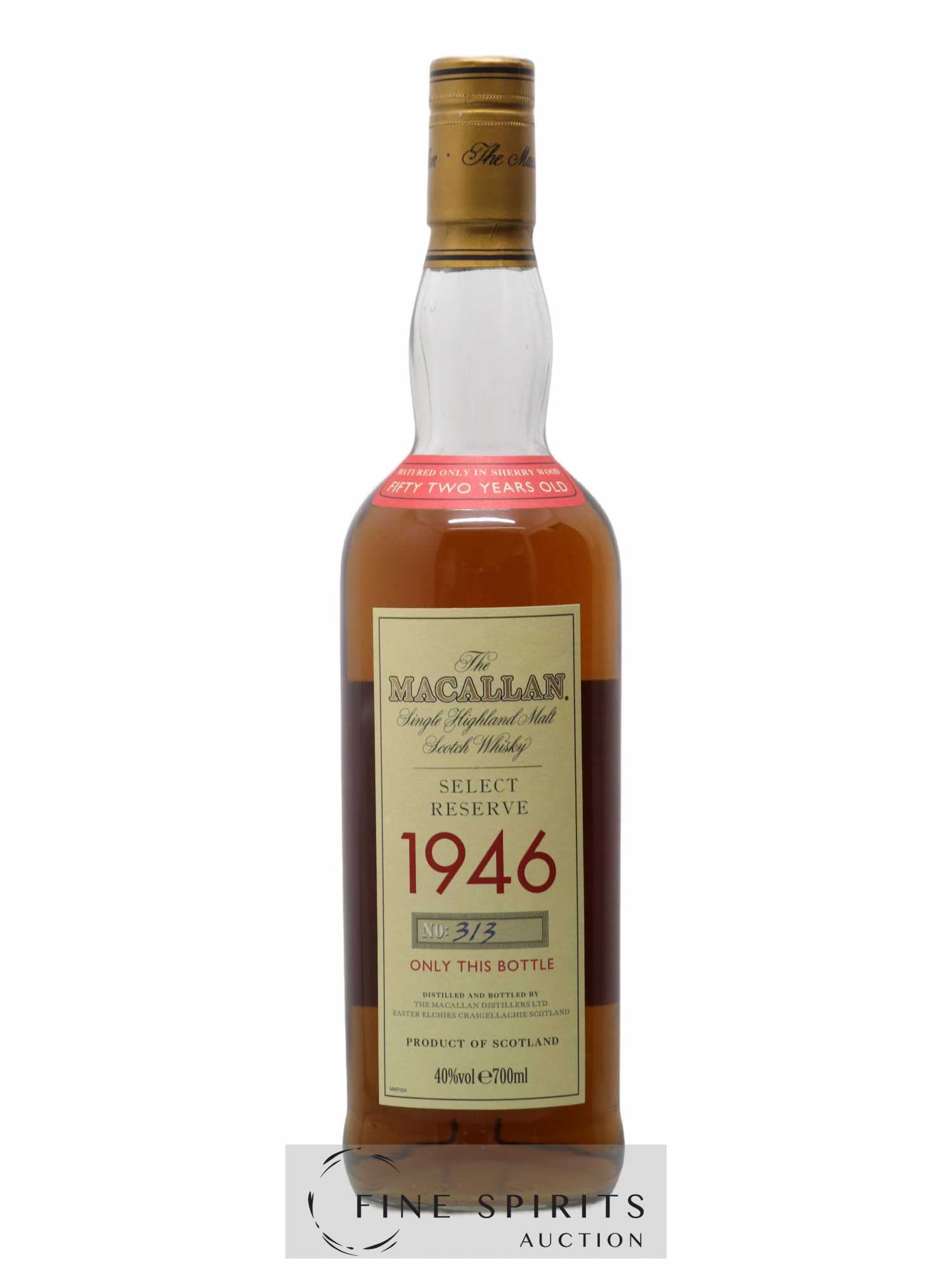 Macallan (The) 52 years 1946 Of. Select Reserve - Lot of 1 bottle - 1