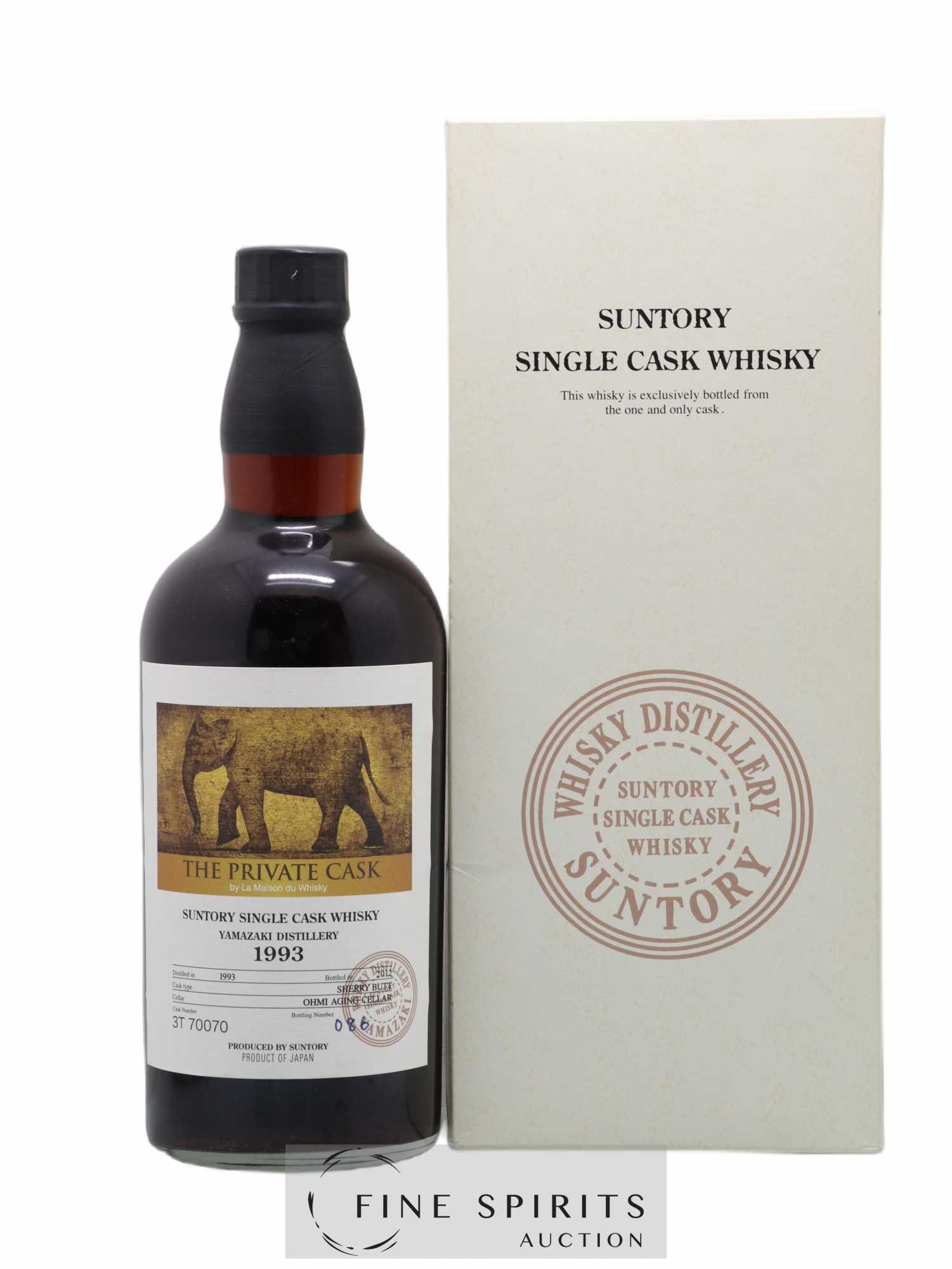 Yamazaki 1993 Of. Single Sherry Butt Cask n°3T70070 - bottled 2012 LMDW The Private Cask - Lotto di 1 bottiglia - 0