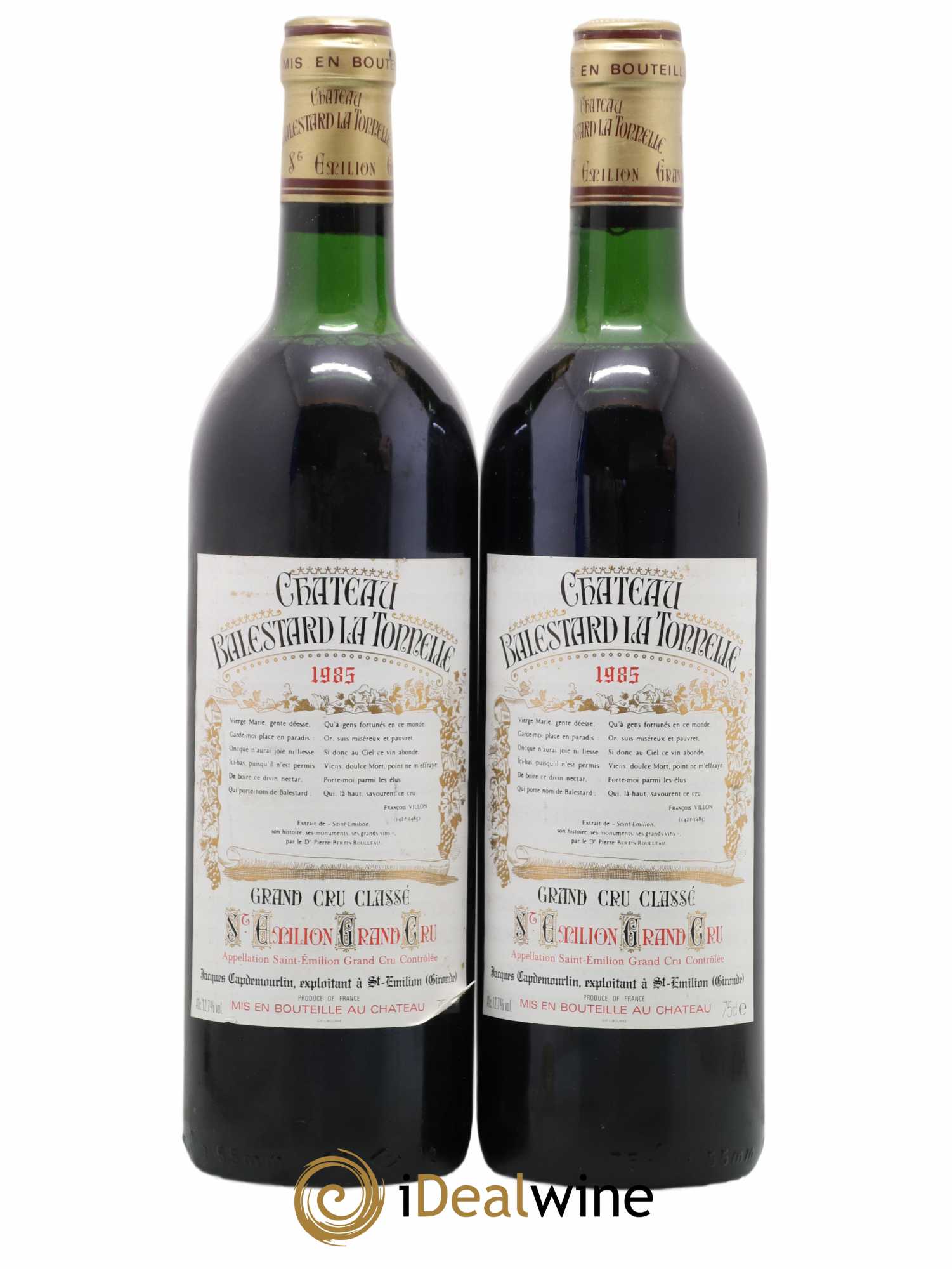 Château Balestard la Tonnelle Grand Cru Classé 1985 - Posten von 2 Flaschen - 0