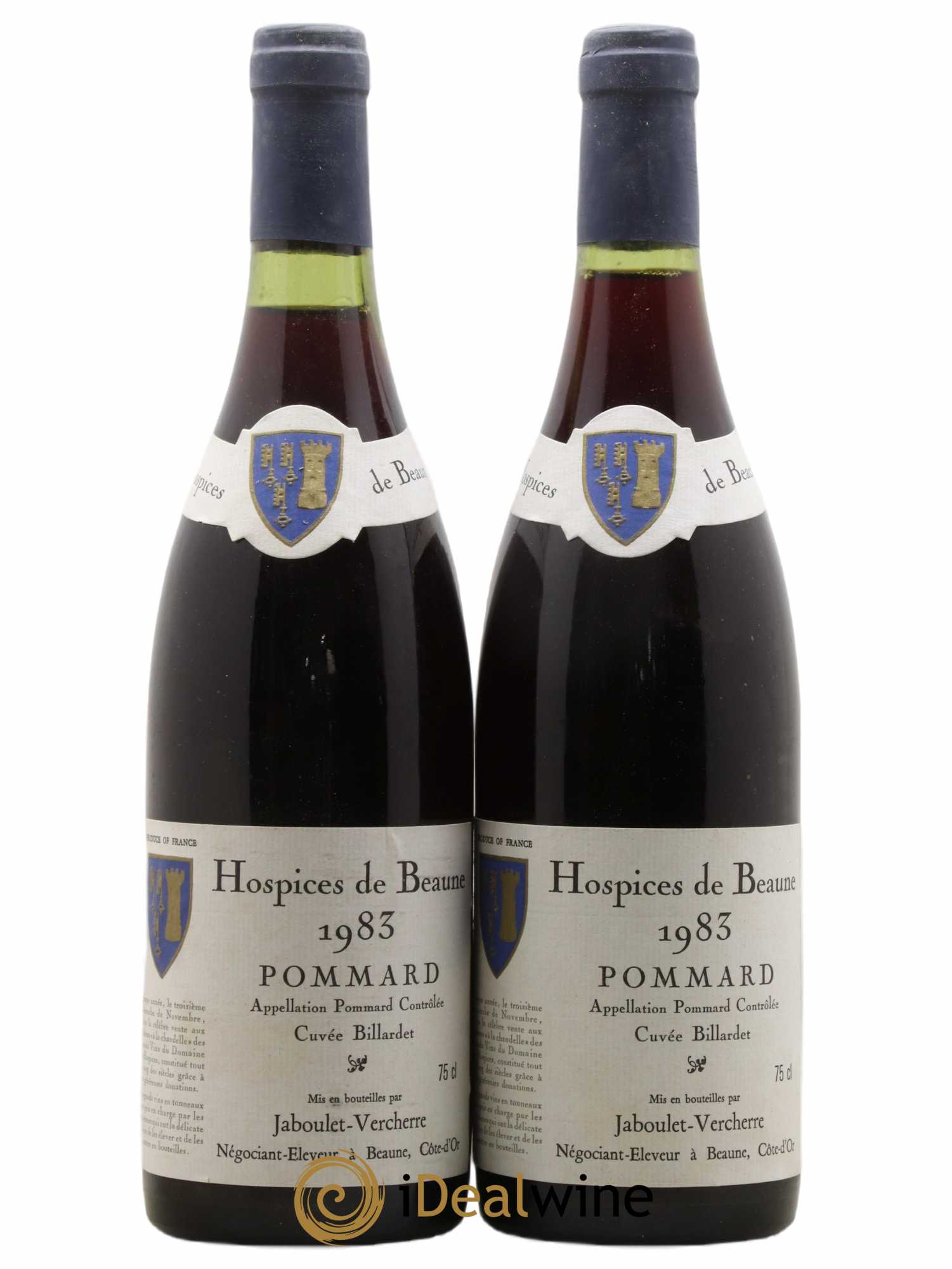 Pommard Hospices de Beaune Cuvée Billardet Jaboulet-Vercherre 1983 - Lot de 2 bouteilles - 0