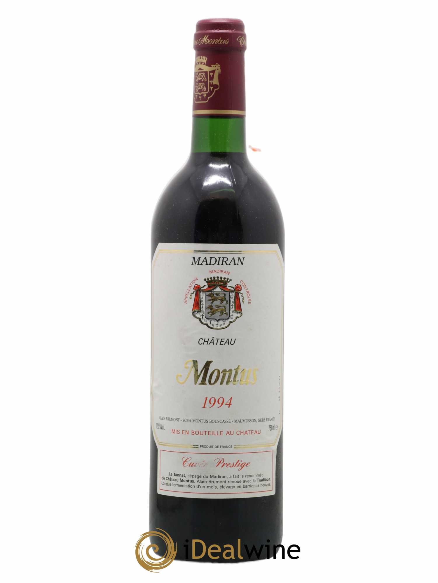 Madiran Château Montus Alain Brumont 1994 - Lot de 1 bouteille - 0