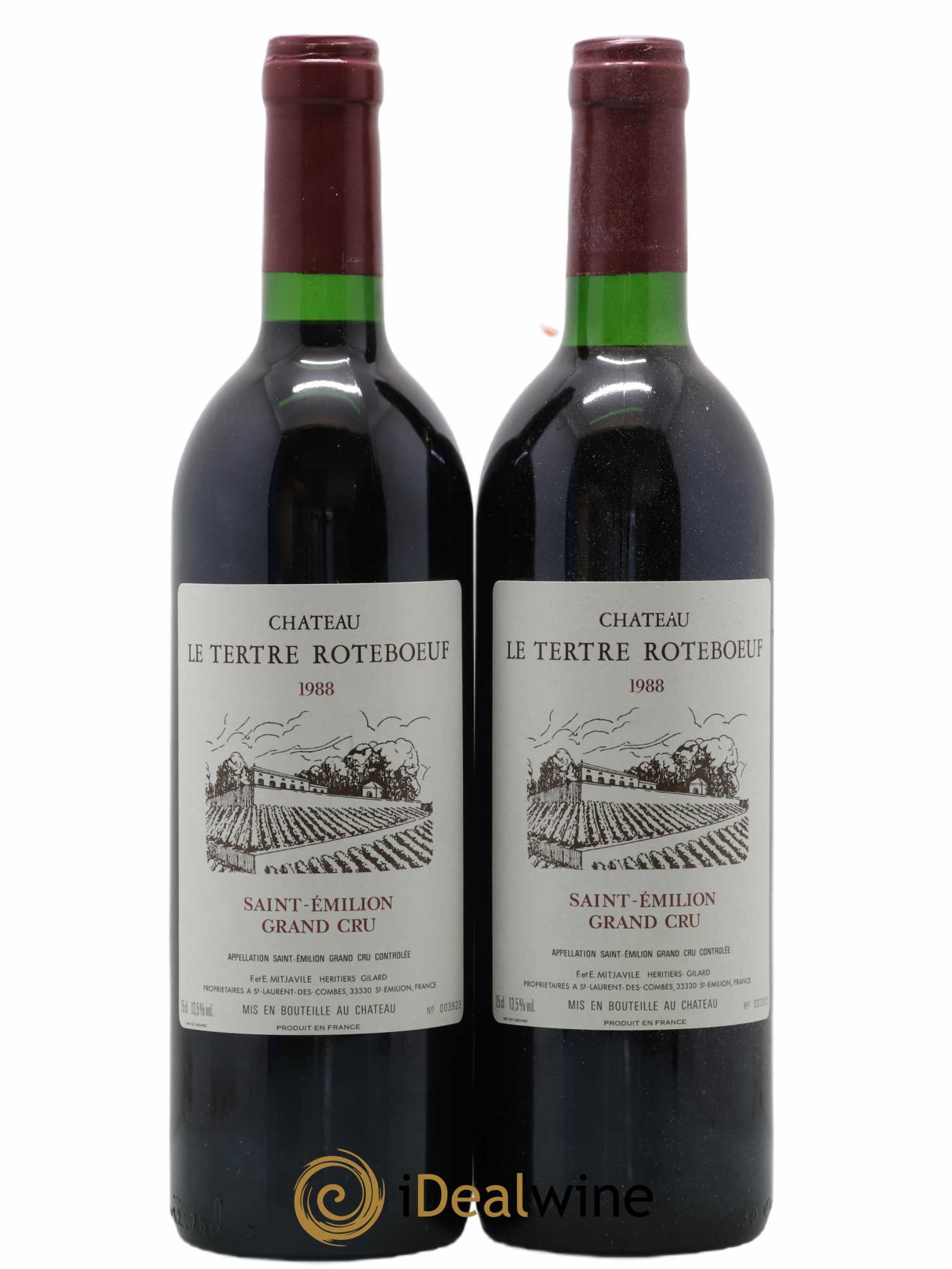 Château Tertre Roteboeuf 1988 - Lot of 2 bottles - 0