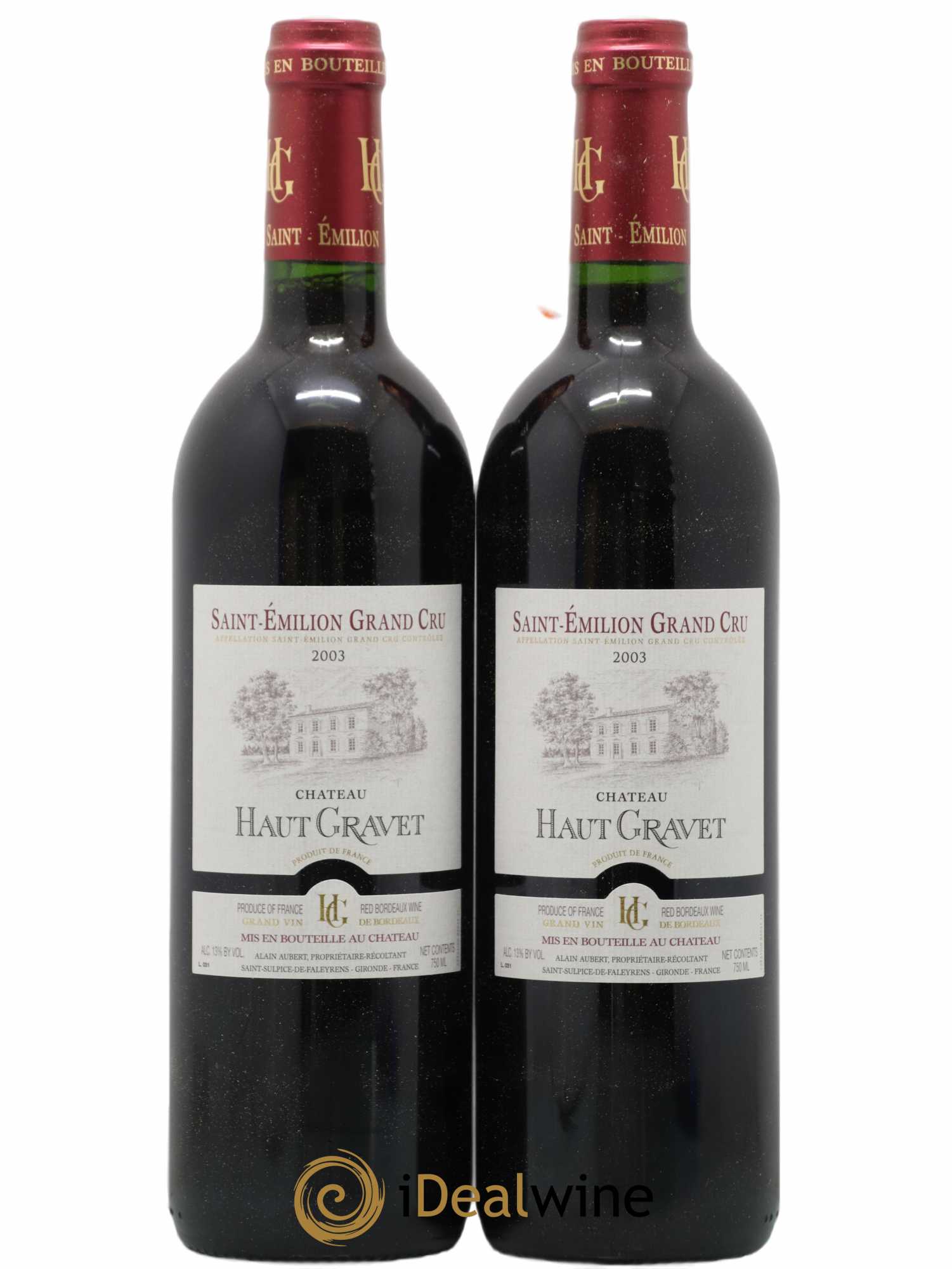 Saint-Émilion Grand Cru Haut Gravet 2003 - Lot de 2 bouteilles - 0