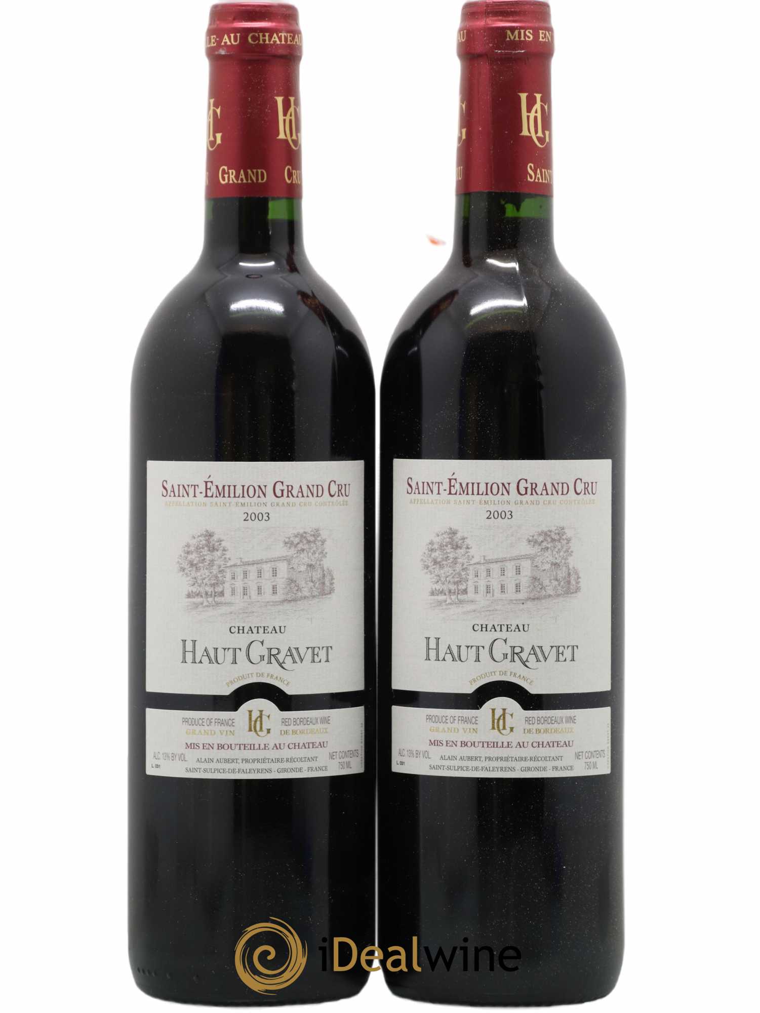 Saint-Émilion Grand Cru Haut Gravet 2003 - Lot de 2 bouteilles - 0