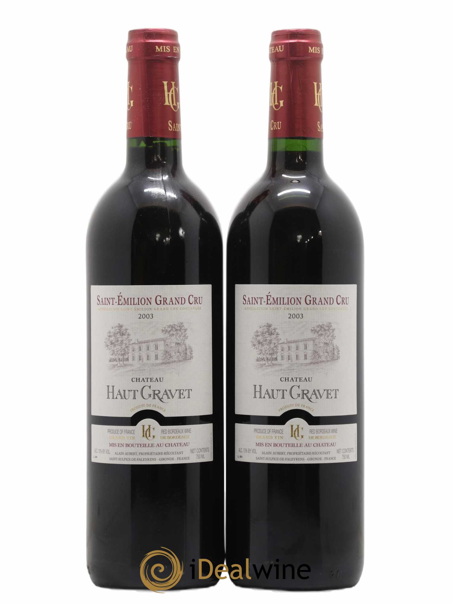 Saint-Émilion Grand Cru Haut Gravet 2003 - Lot de 2 bouteilles - 0