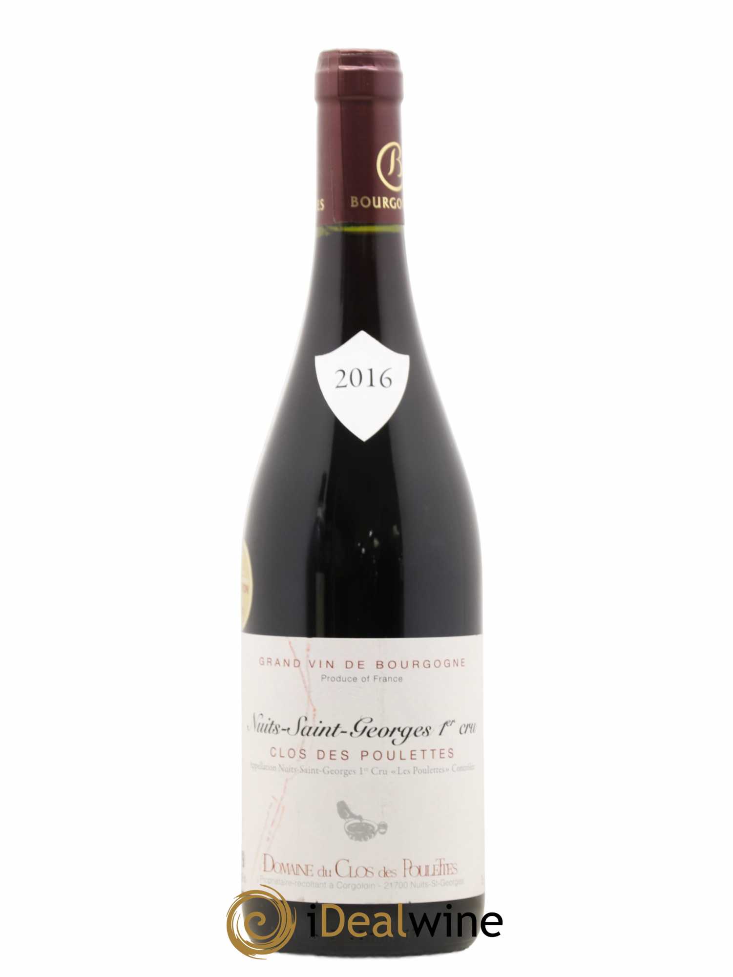 Nuits Saint-Georges 1er Cru Clos Poulettes Domaine du Clos des Poulettes 2016 - Lot of 1 bottle - 0