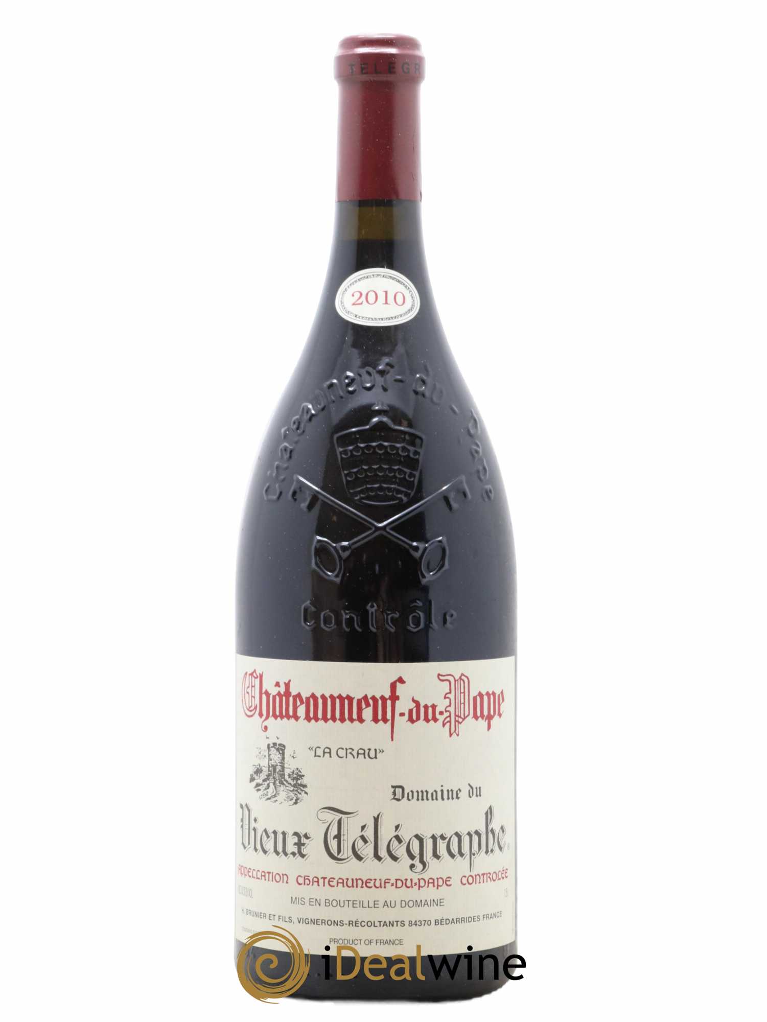 Châteauneuf-du-Pape Vieux Télégraphe (Domaine du) Vignobles Brunier 2010 - Lot of 1 magnum - 1