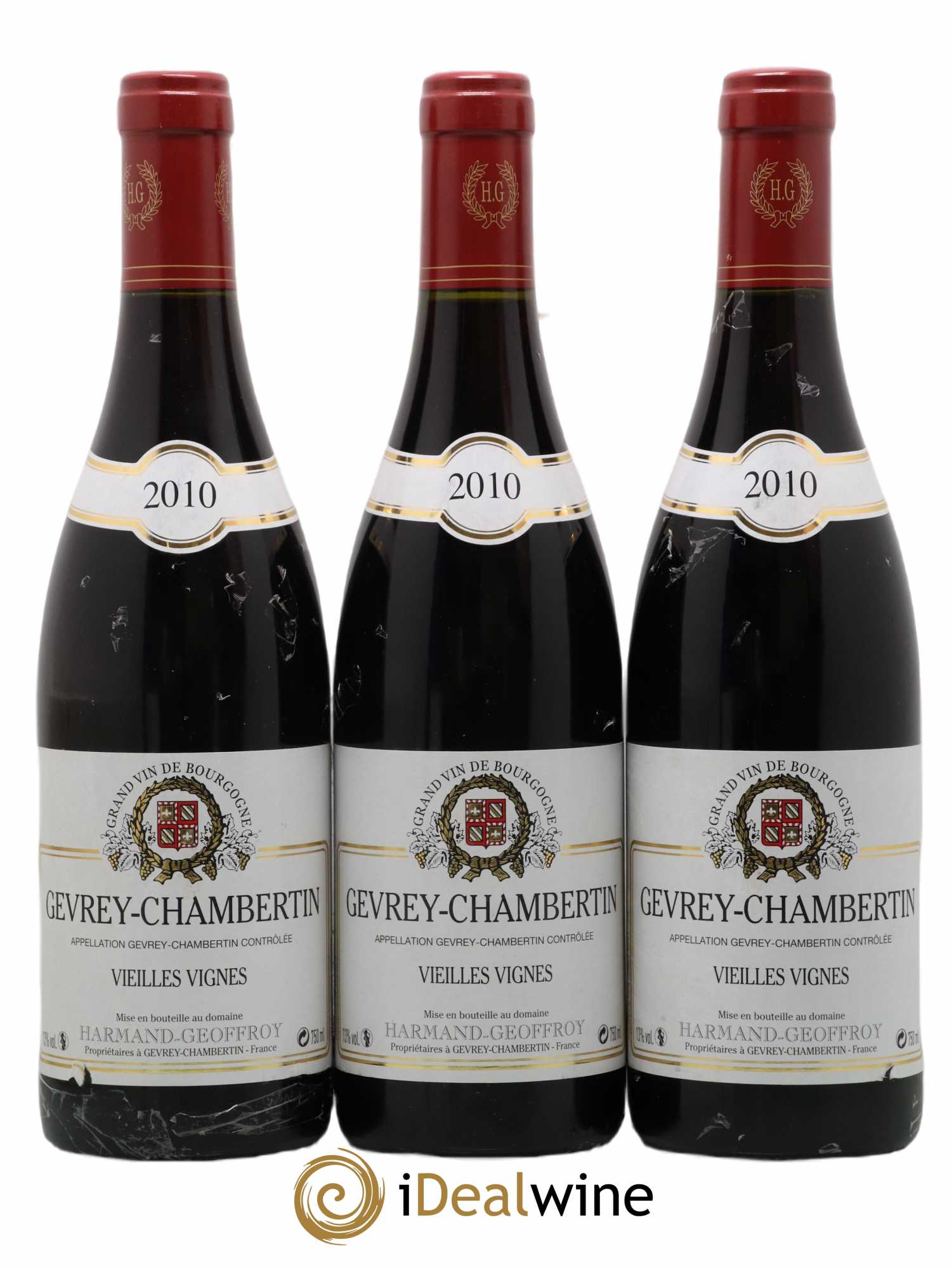 Gevrey-Chambertin Vieilles vignes Harmand-Geoffroy (Domaine) 2010 - Lot of 3 bottles - 0