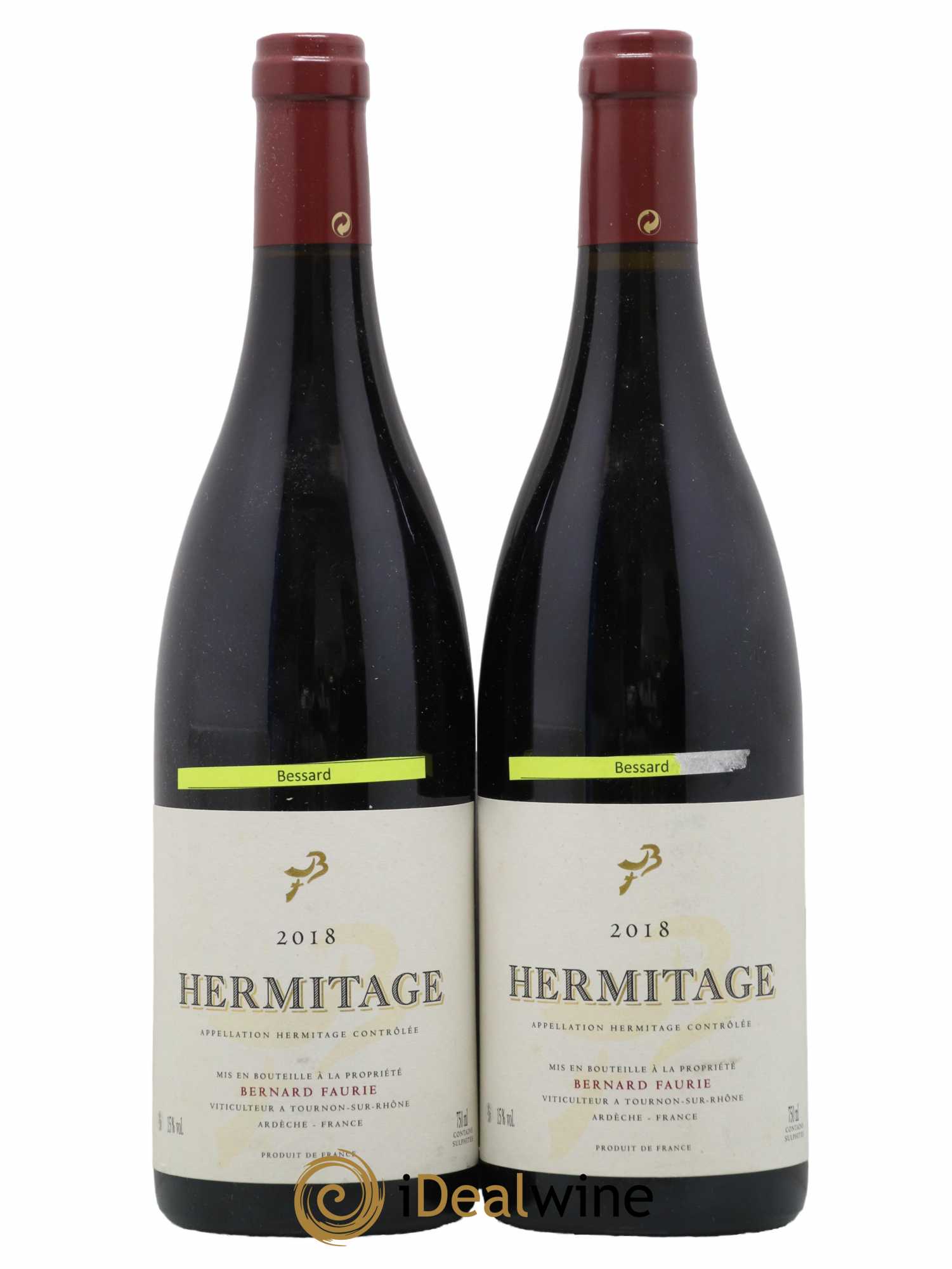 Hermitage Les Bessards (capsule rouge) Bernard Faurie 2018 - Lot of 2 bottles - 0