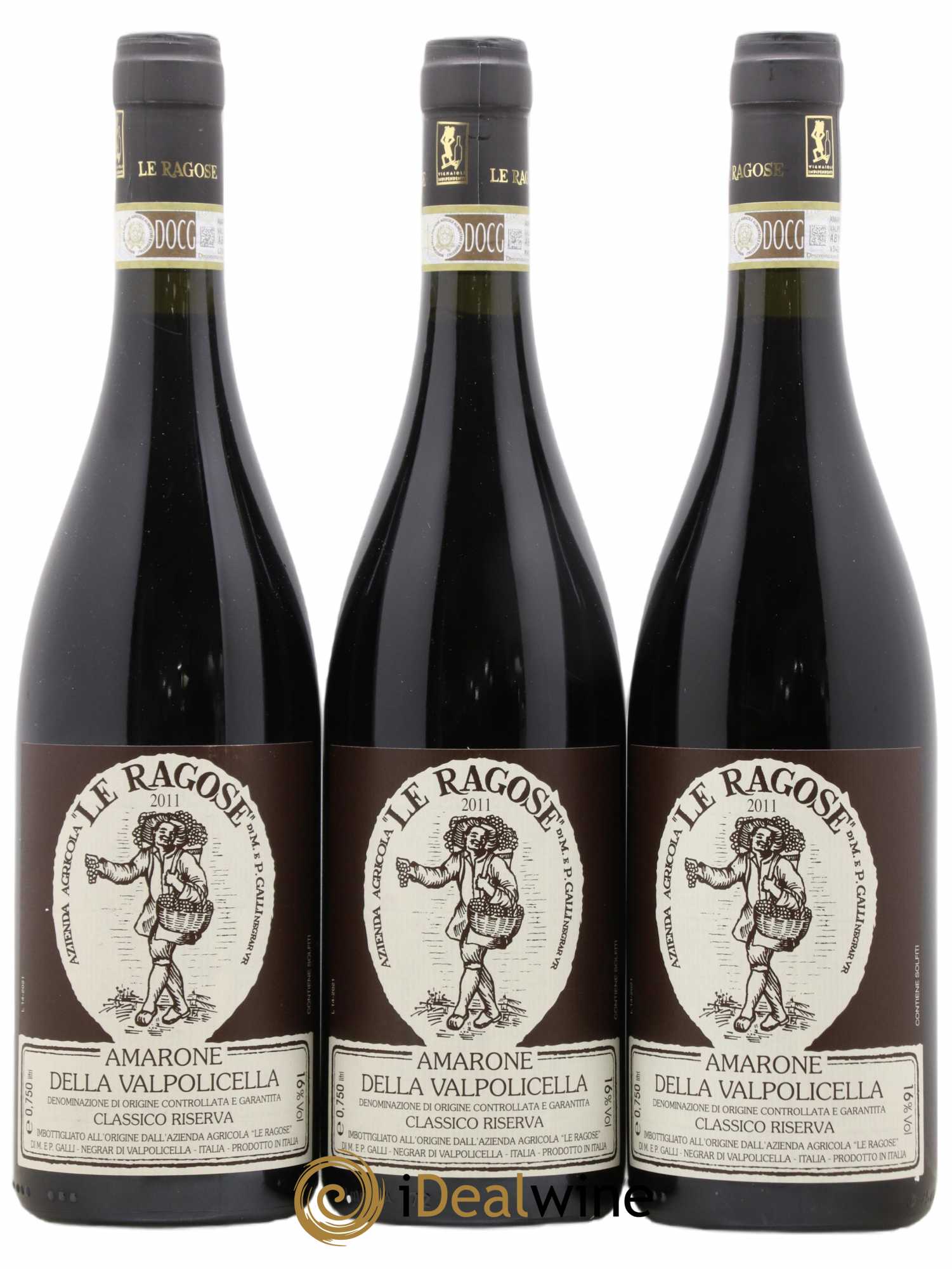 Amarone della Valpolicella DOC Classico Riserva Le Ragose 2011 - Lot de 3 bouteilles - 0