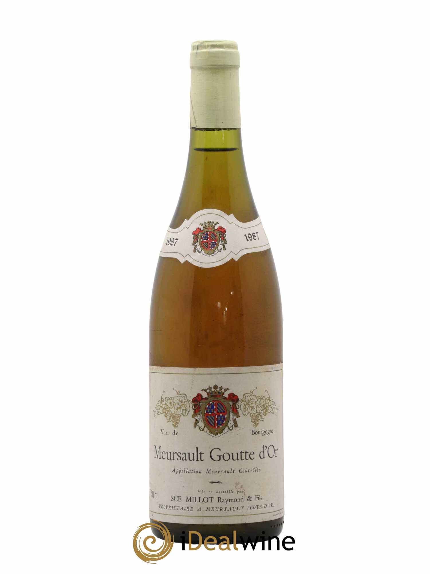 Meursault 1er Cru Goutte d'Or  Raymond Millot 1987 - Lot de 1 bouteille - 0