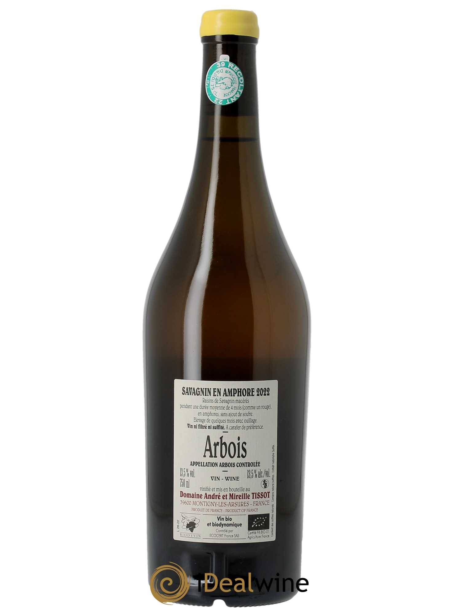 Arbois Savagnin En Amphore Bénédicte et Stéphane Tissot 2022 - Lot de 1 bouteille - 1