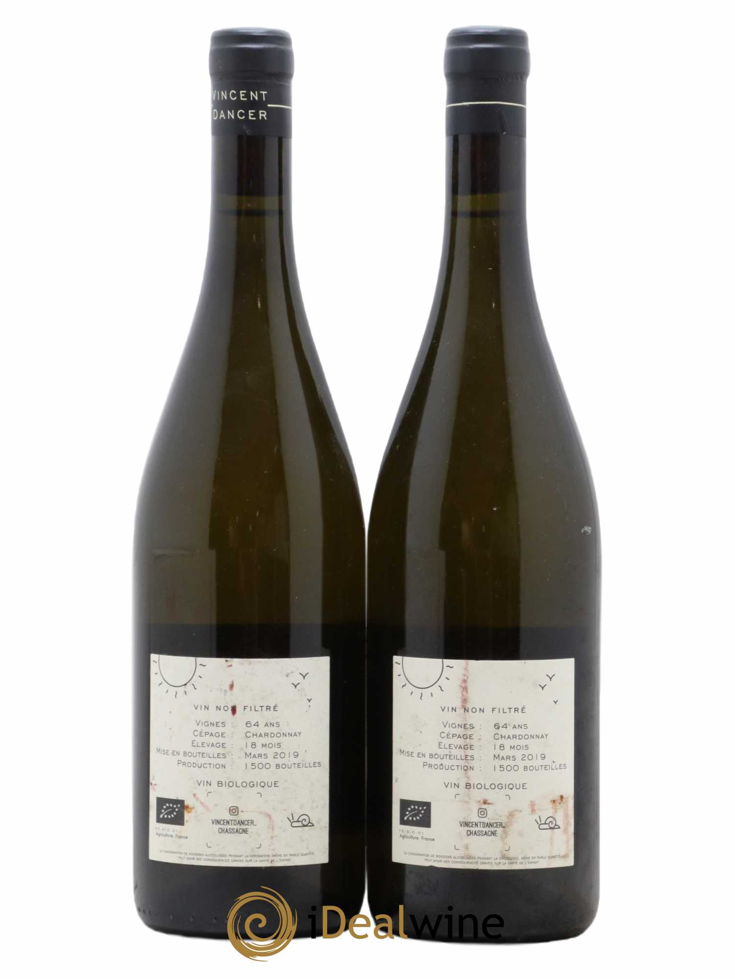 Chassagne-Montrachet 1er Cru (Morgeot) Tête du Clos Vincent Dancer 2017 - Lot de 2 bouteilles - 1