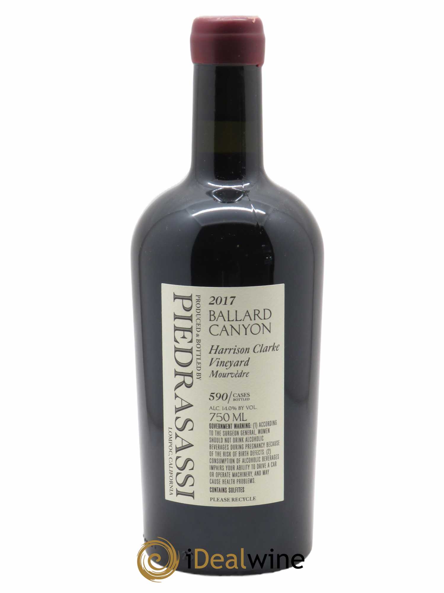 Ballard Canyon Piedrasassi Harrison Clarke Vineyard Mourvèdre Sashi Moorman 2017 - Lot de 1 bouteille - 1