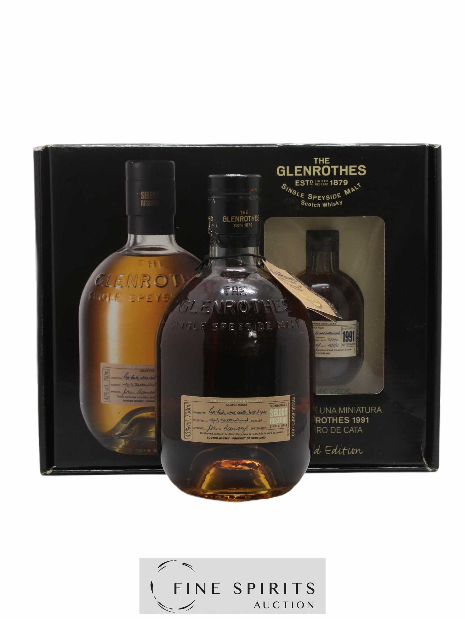 Glenrothes Of. Select Reserve with 1 minionette 1991 Sample Room plus miniature de 10cl - Lot de 1 bouteille - 0