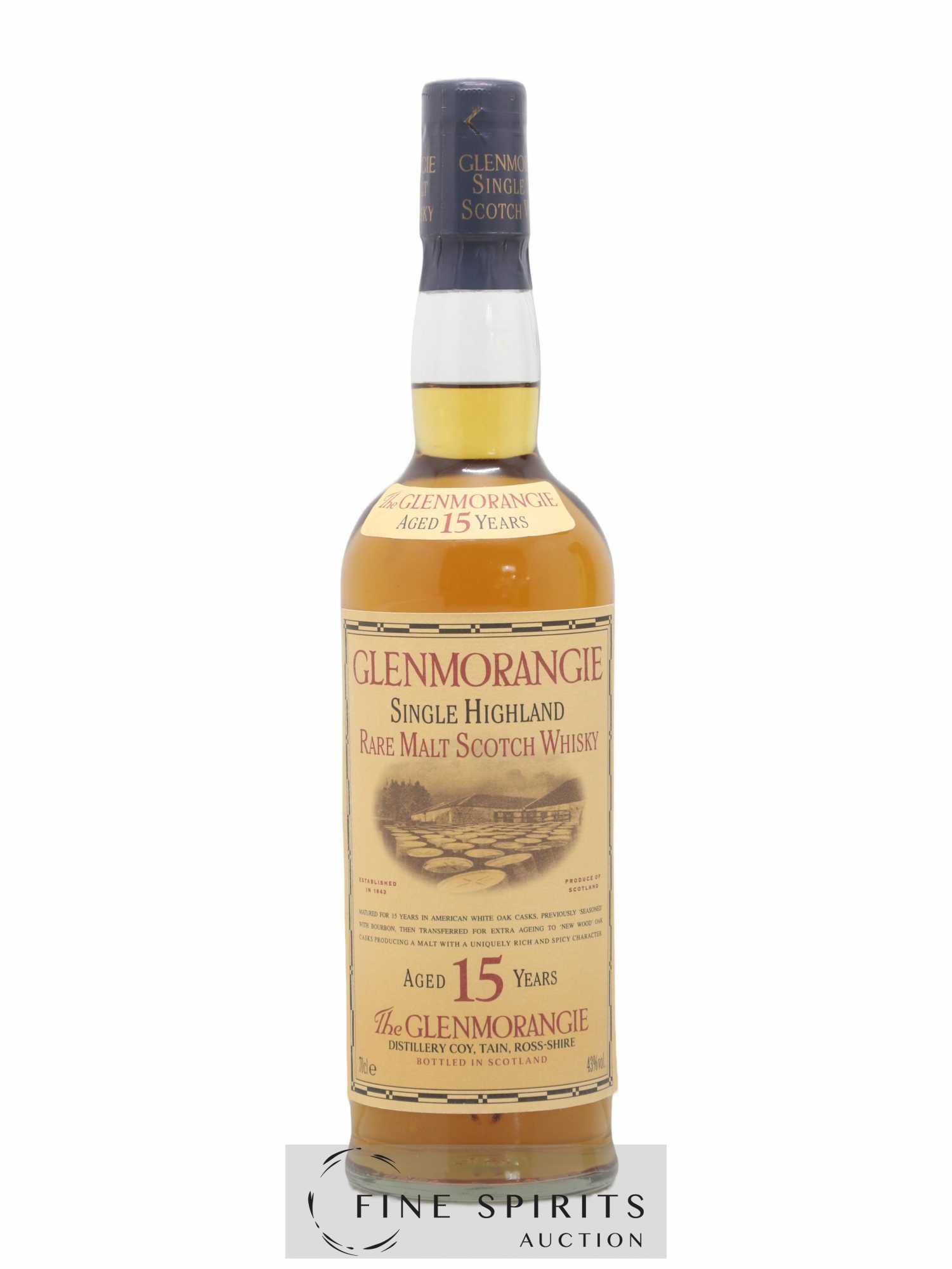 Glenmorangie 15 years Of. Single Highland Rare Malt - Lot de 1 bouteille - 1