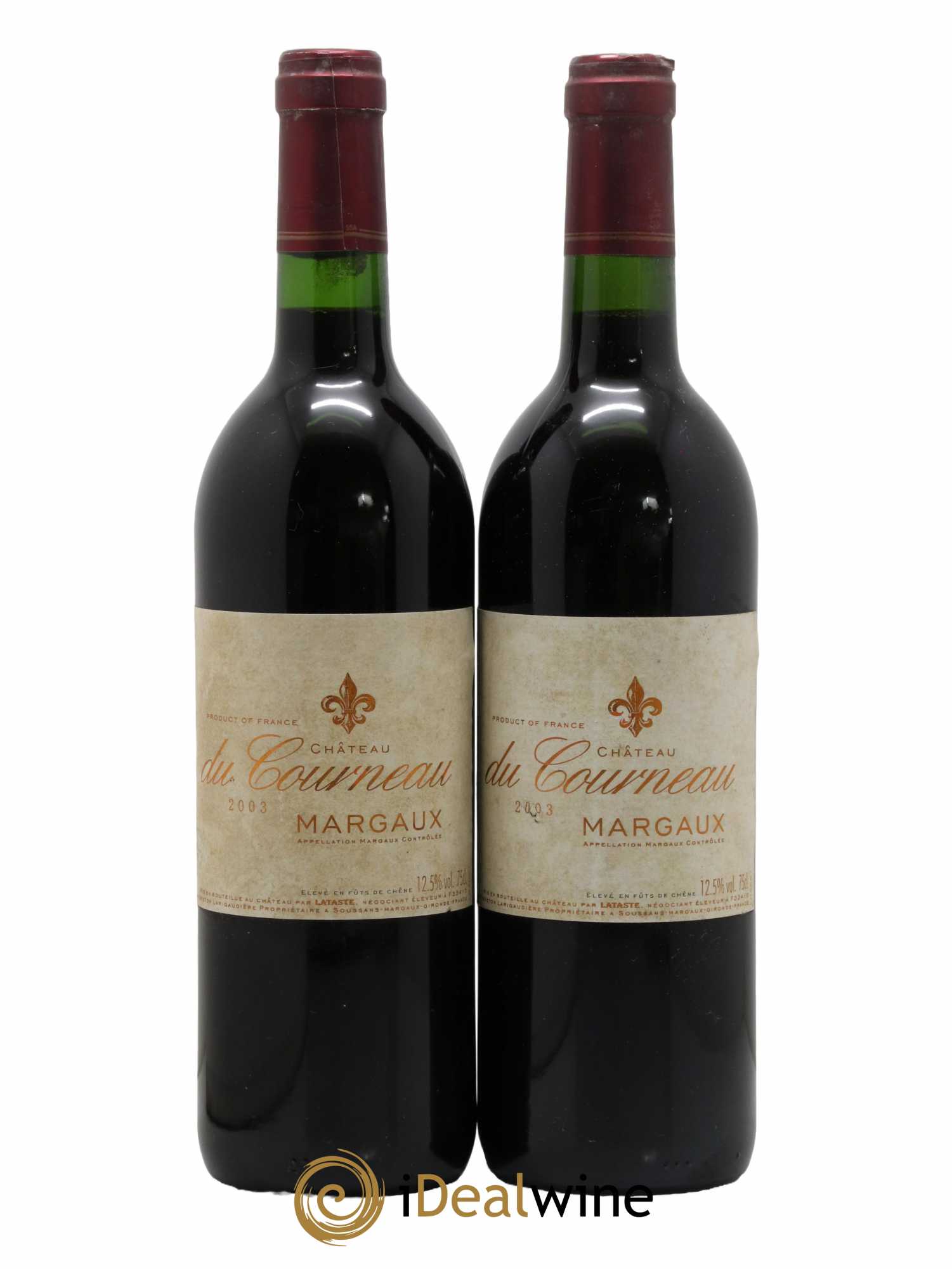 Bordeaux Margaux Château Du Courneau 2003 - Lot de 2 bouteilles - 0