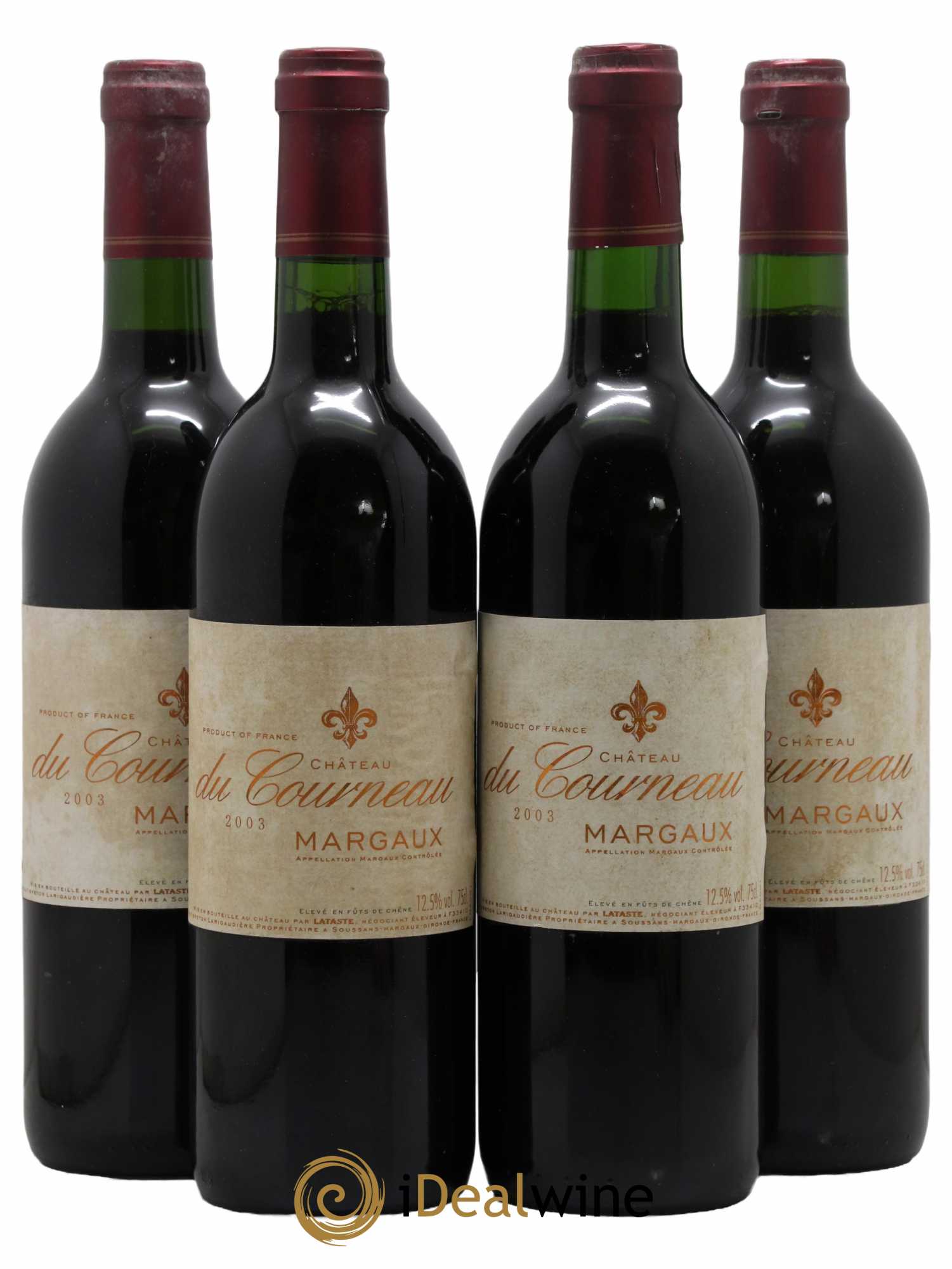 Bordeaux Margaux Château Du Courneau 2003 - Lot de 4 bouteilles - 0