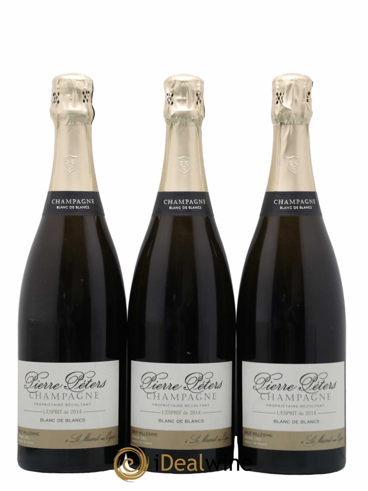 l'Esprit Blanc de Blancs Brut Pierre Péters Grand Cru 2014 - Lot de 3 bouteilles - 0