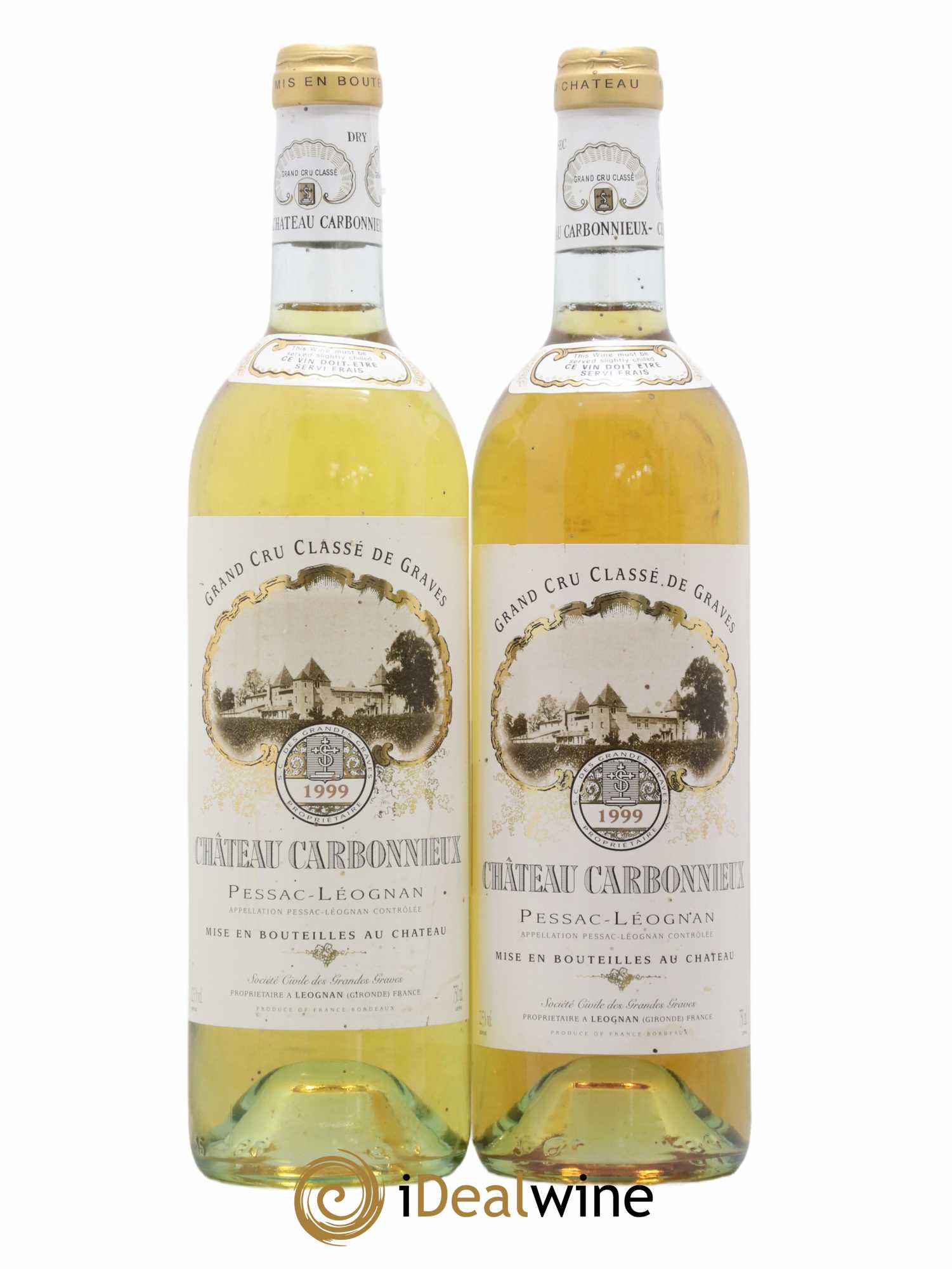 Château Carbonnieux Cru Classé de Graves 1999 - Lotto di 2 bottiglie - 0