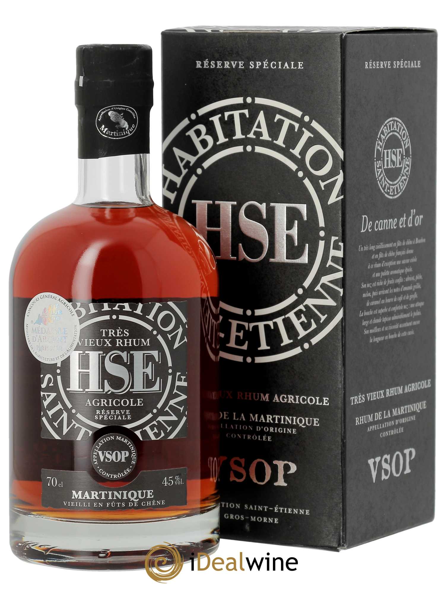 Rhum HSE Très Vieux Rhum Agricole VSOP (70cl) - Lotto di 1 bottiglia - 0