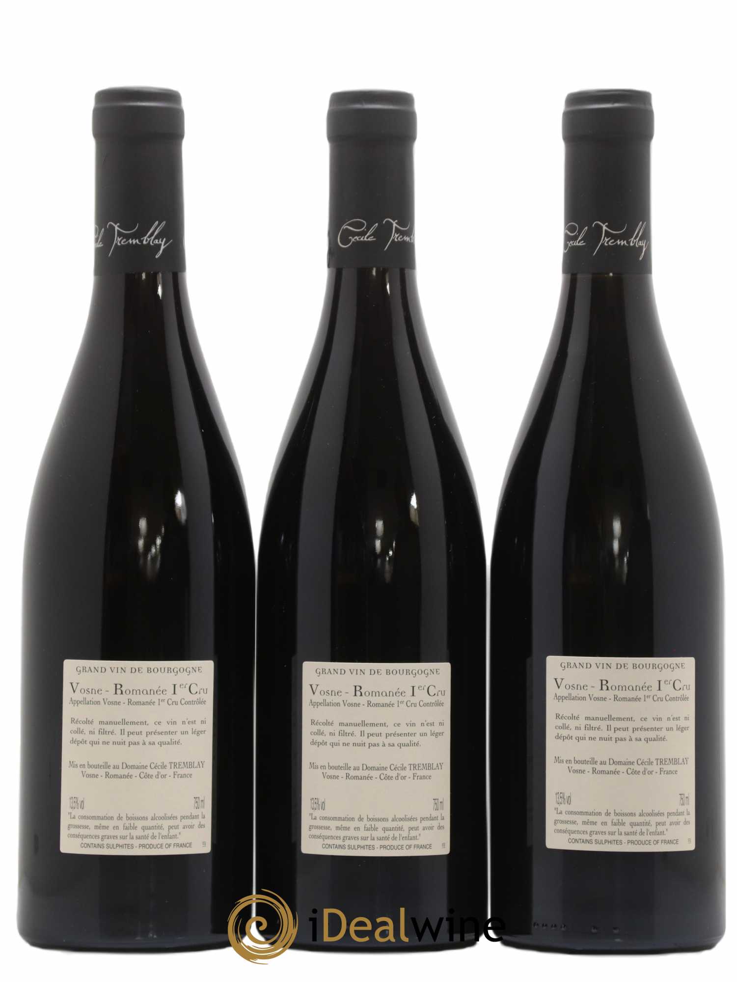 Vosne-Romanée 1er Cru Les Rouges Du Dessus Cécile Tremblay 2015 - Lot of 3 bottles - 1