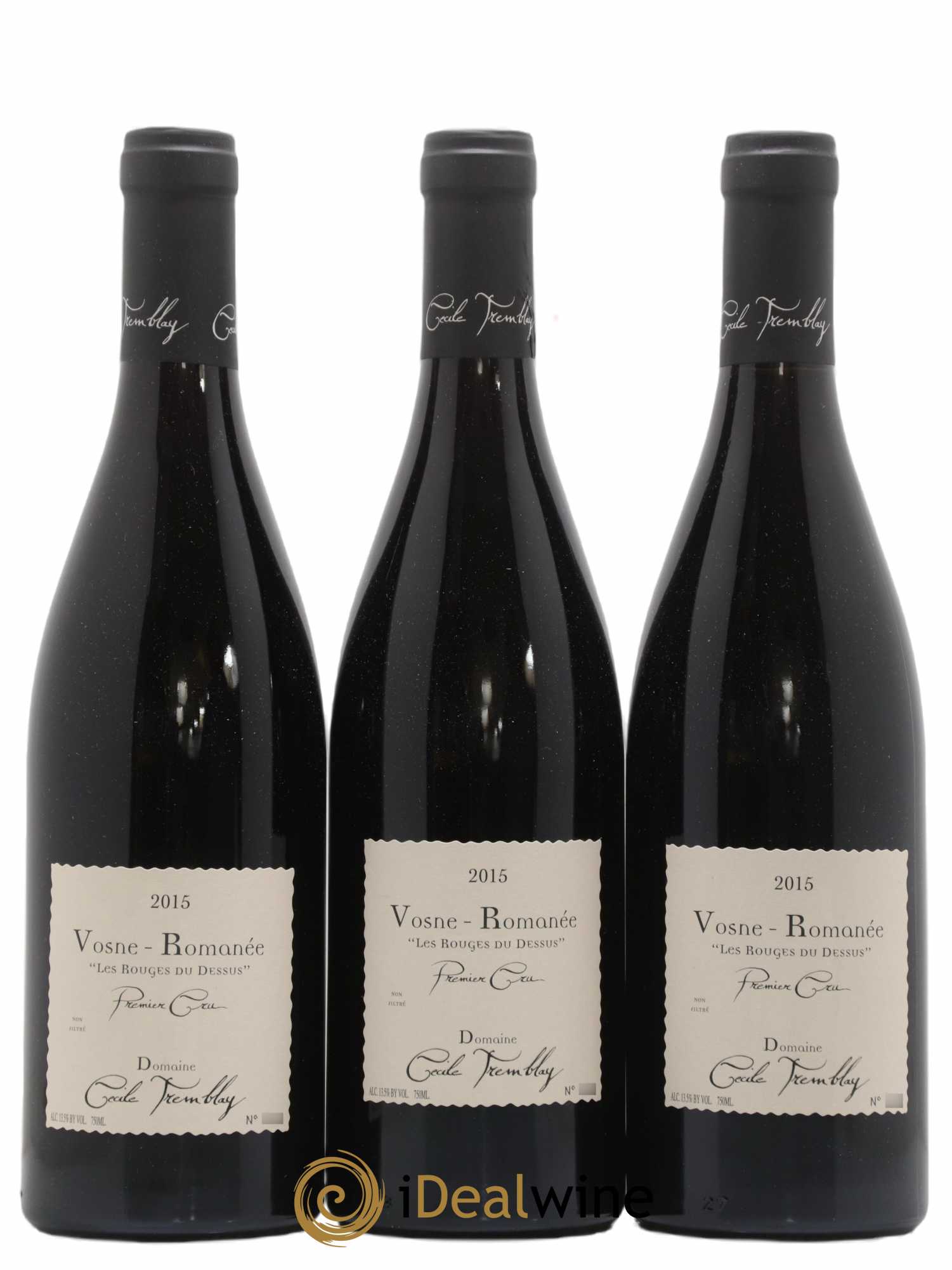 Vosne-Romanée 1er Cru Les Rouges Du Dessus Cécile Tremblay 2015 - Lot of 3 bottles - 0