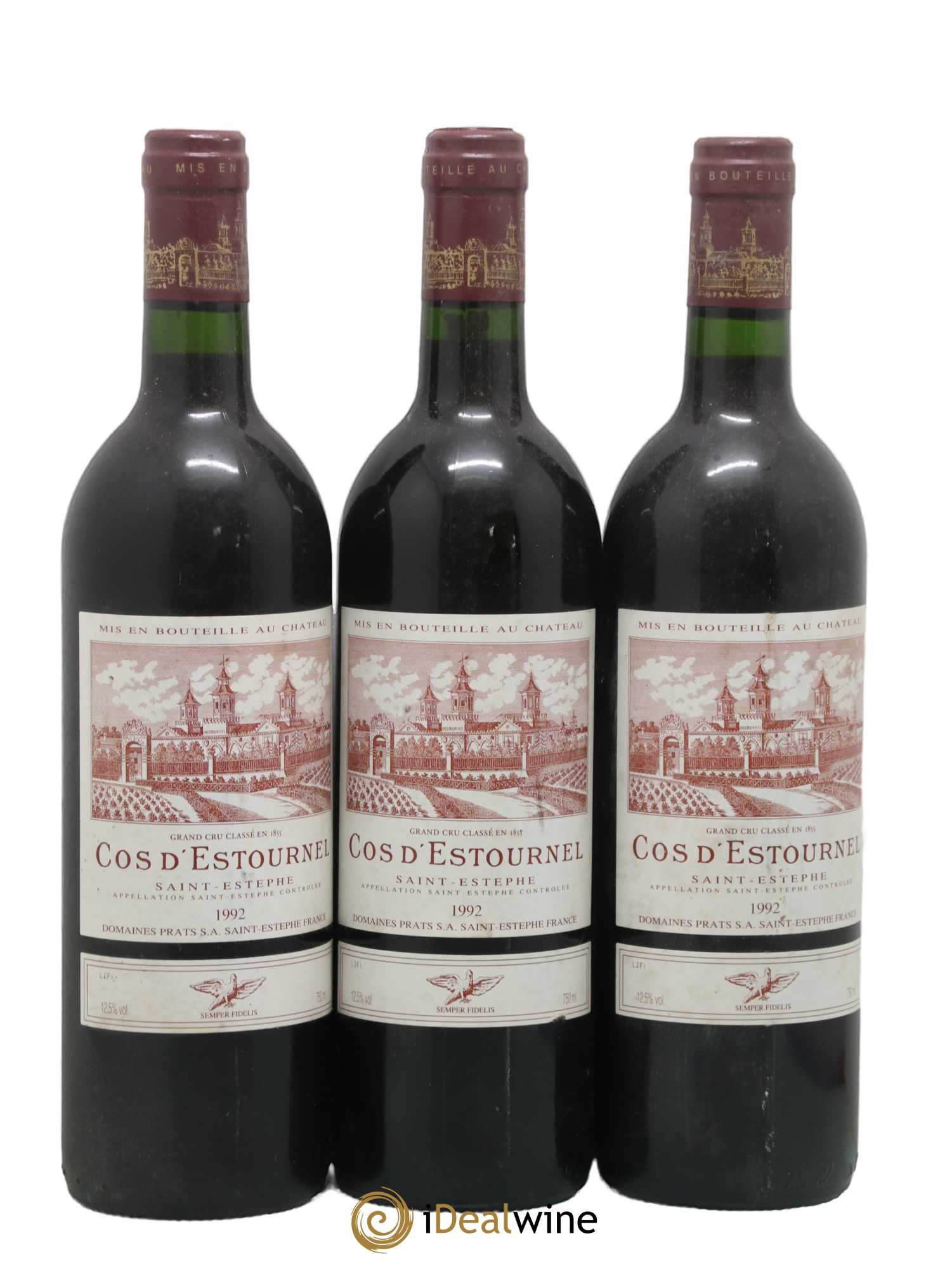 Cos d'Estournel 2ème Grand Cru Classé  1992 - Lot of 3 bottles - 0