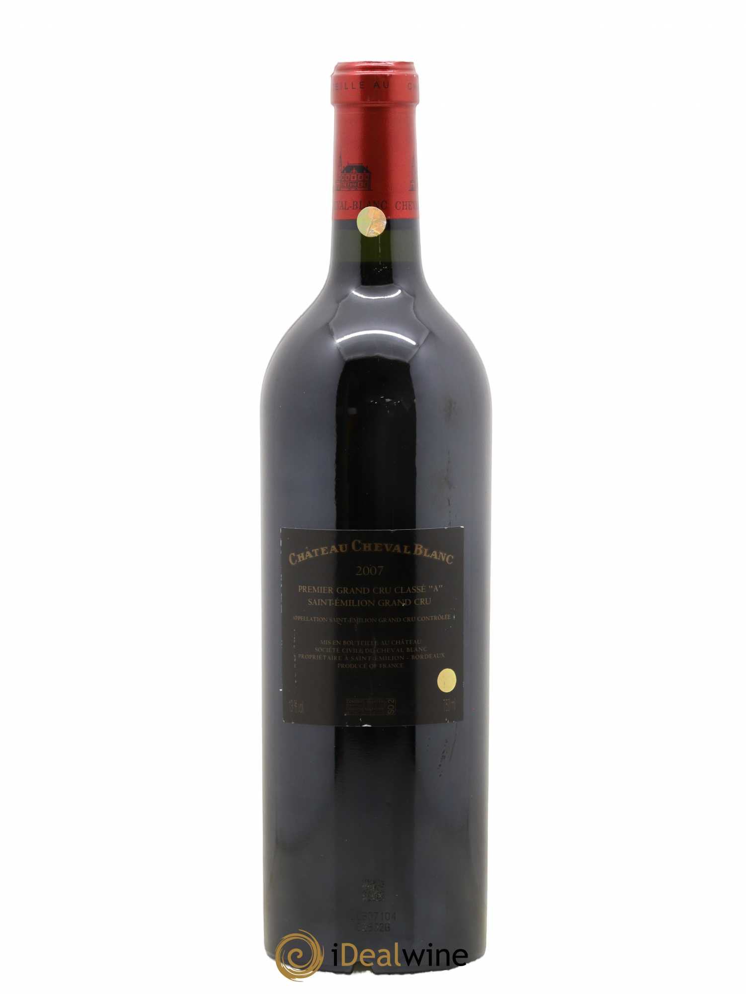 Château Cheval Blanc 1er Grand Cru Classé A  2007 - Lot de 1 bouteille - 1