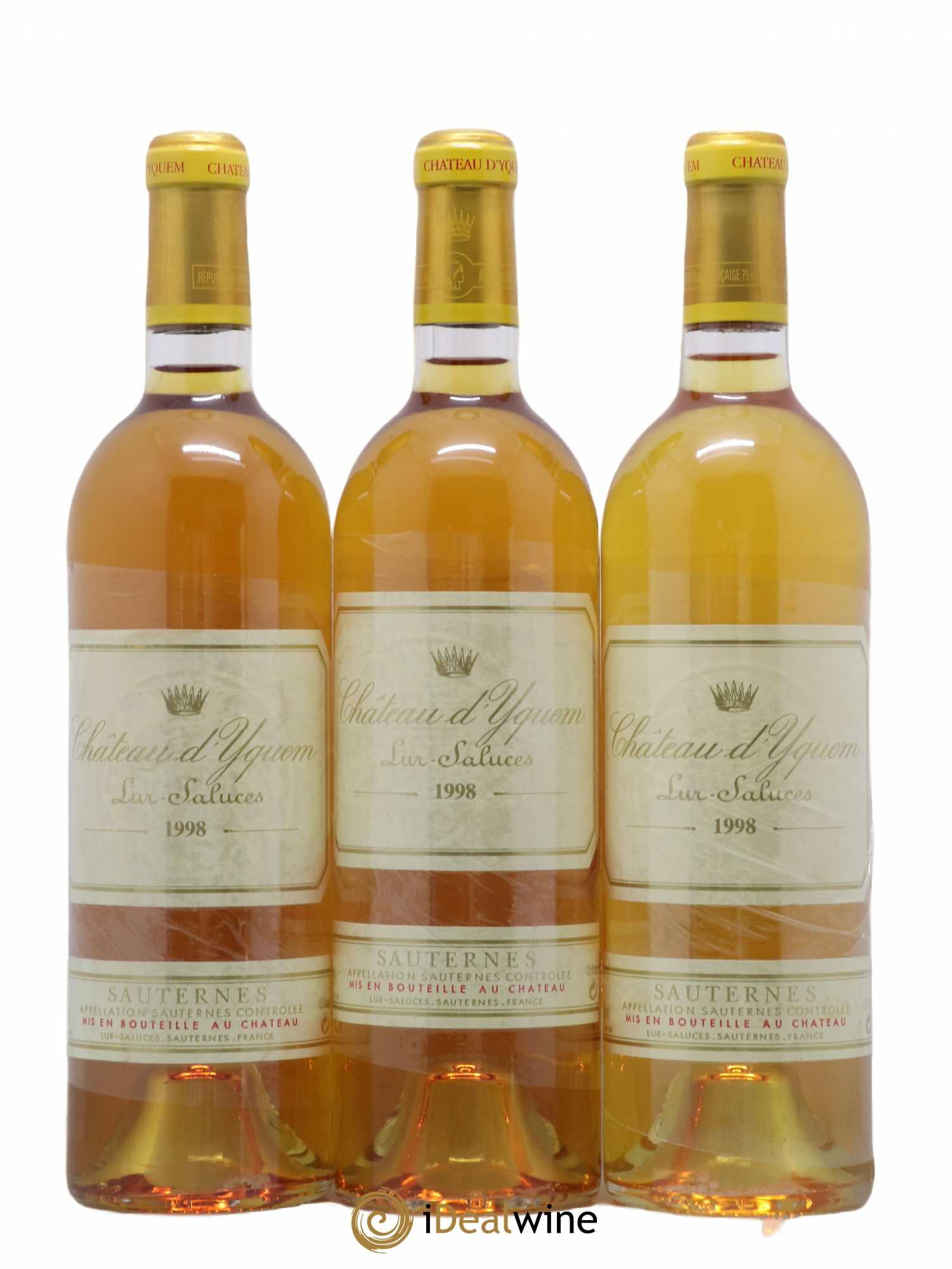 Château d' Yquem 1er Cru Classé Supérieur 1998 - Lot de 3 bouteilles - 0