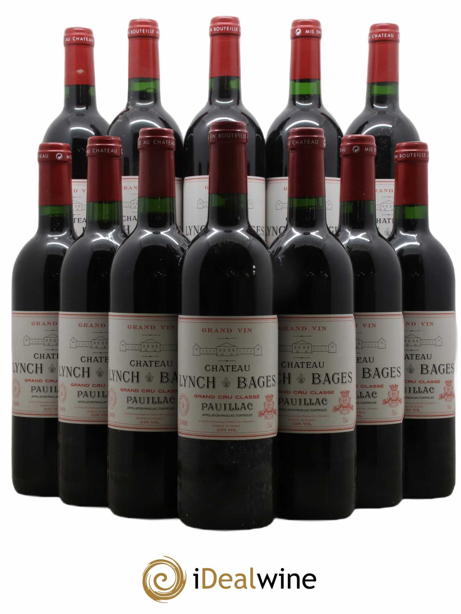 Château Lynch Bages 5ème Grand Cru Classé 2000 - Lotto di 12 bottiglie - 0