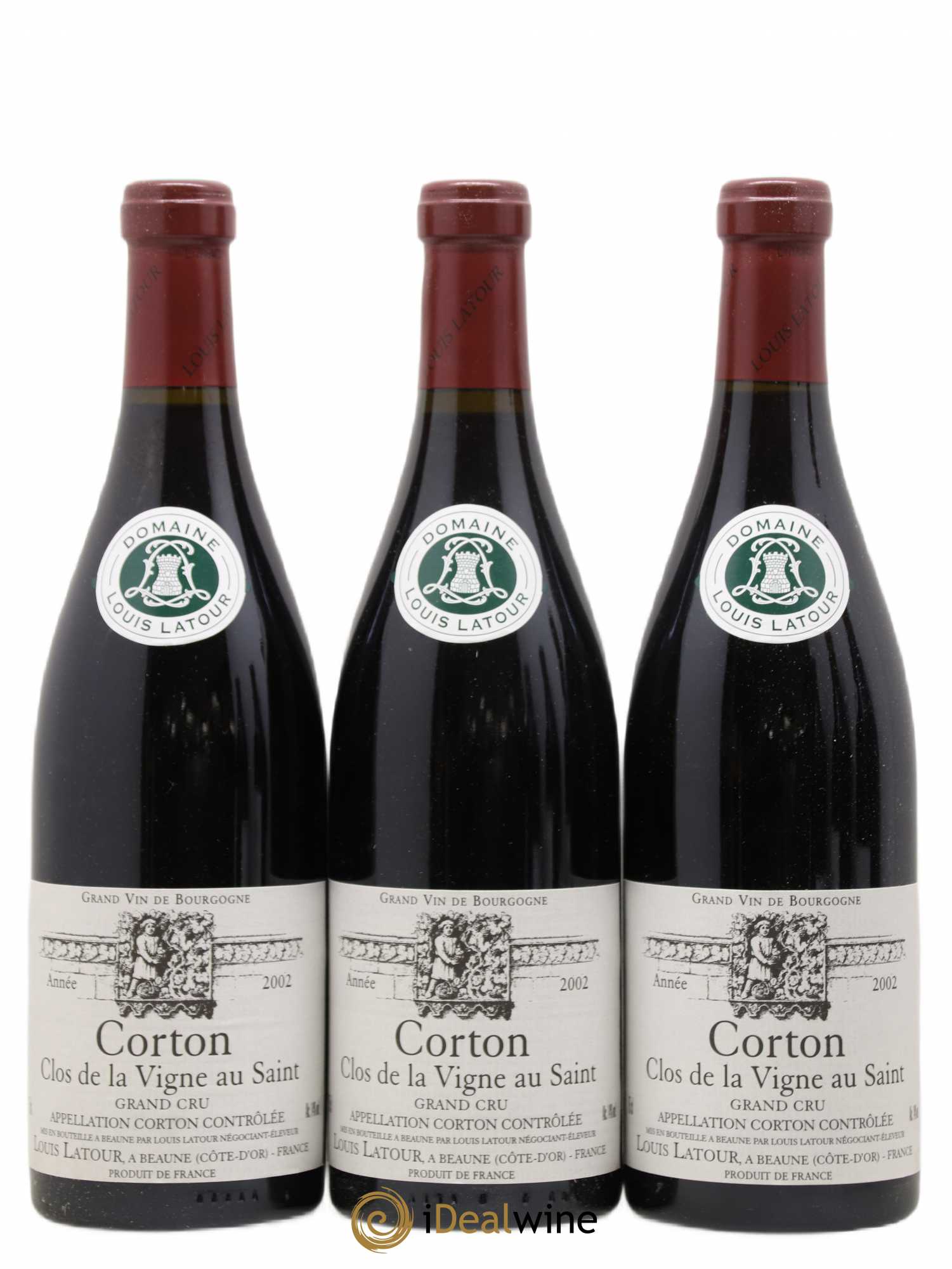 Corton Grand Cru Clos de la vigne au Saint Louis Latour  (no reserve) 2002 - Lot of 6 bottles - 1