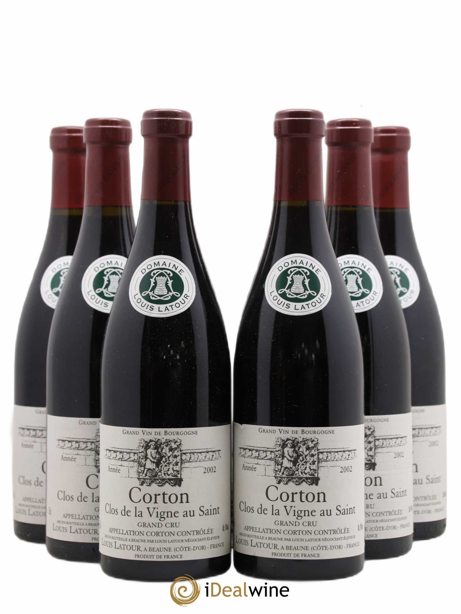 Corton Grand Cru Clos de la vigne au Saint Louis Latour  (no reserve) 2002 - Lot of 6 bottles - 0