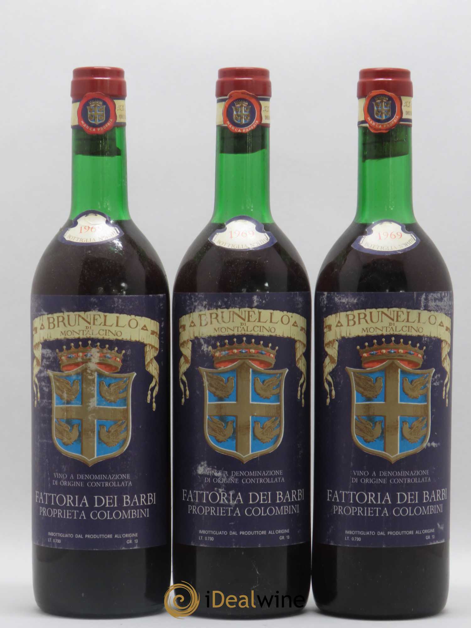 Brunello di Montalcino DOCG  1969 - Lotto di 3 bottiglie - 0