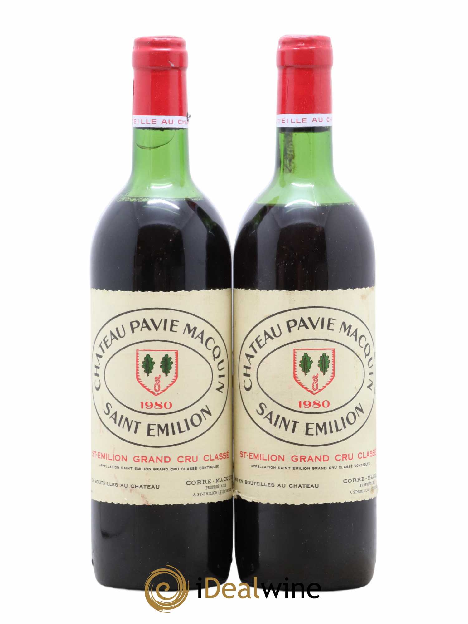 Château Pavie Macquin 1er Grand Cru Classé B 1980 - Lot of 2 bottles - 0