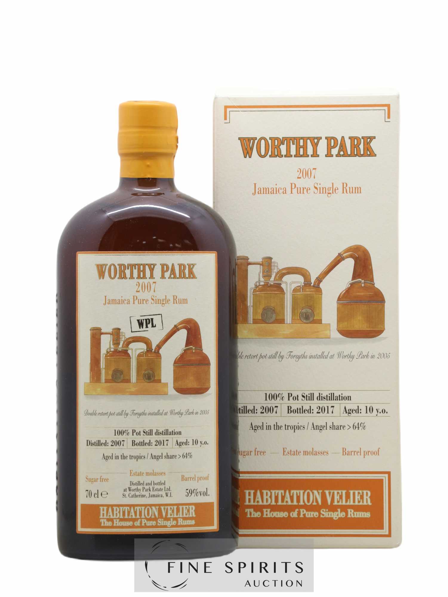 Worthy Park 10 years 2007 Of. WPL bottled 2017 Habitation Velier  (senza prezzo di riserva) - Lotto di 1 bottiglia - 0