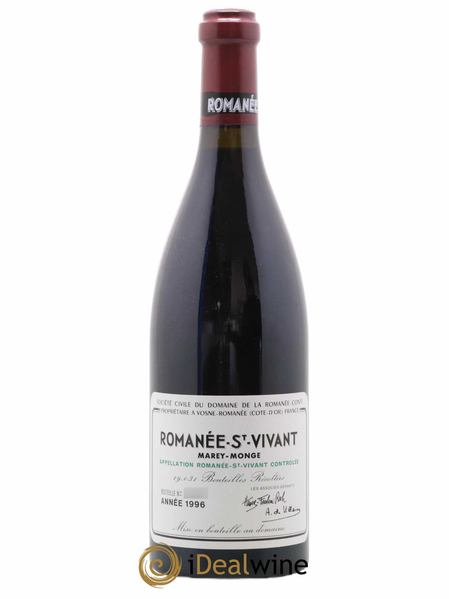 Romanée-Saint-Vivant Grand Cru Domaine de la Romanée-Conti 1996 - Lot of 1 bottle - 0